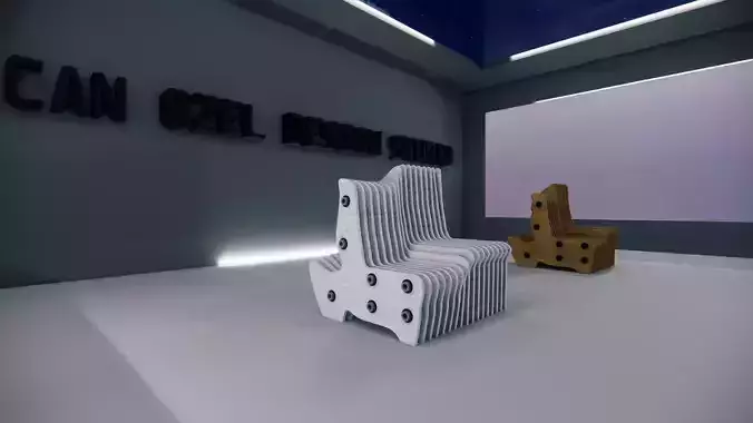 Parametric Bench AllAge Sofa Low-poly 3D model