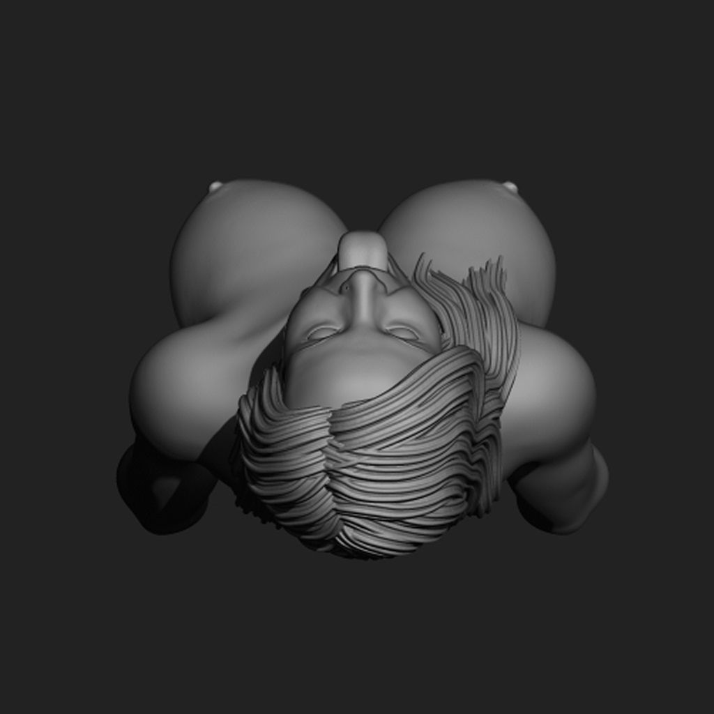 BRANDI LOVE BUST CUMSHOT STATUE 3D print model_6