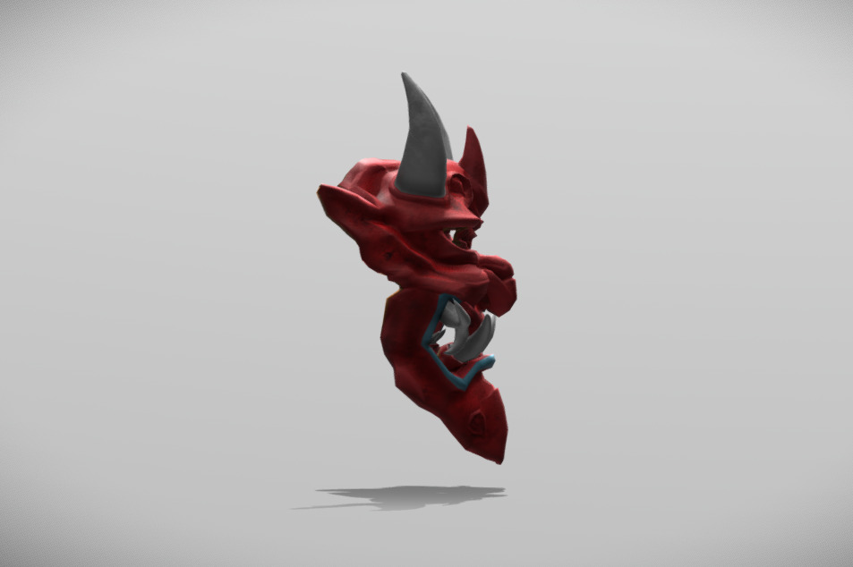 Japan Oni Mask Hannya Mask  Samurai Mask 3D model Low-poly 3D model_19