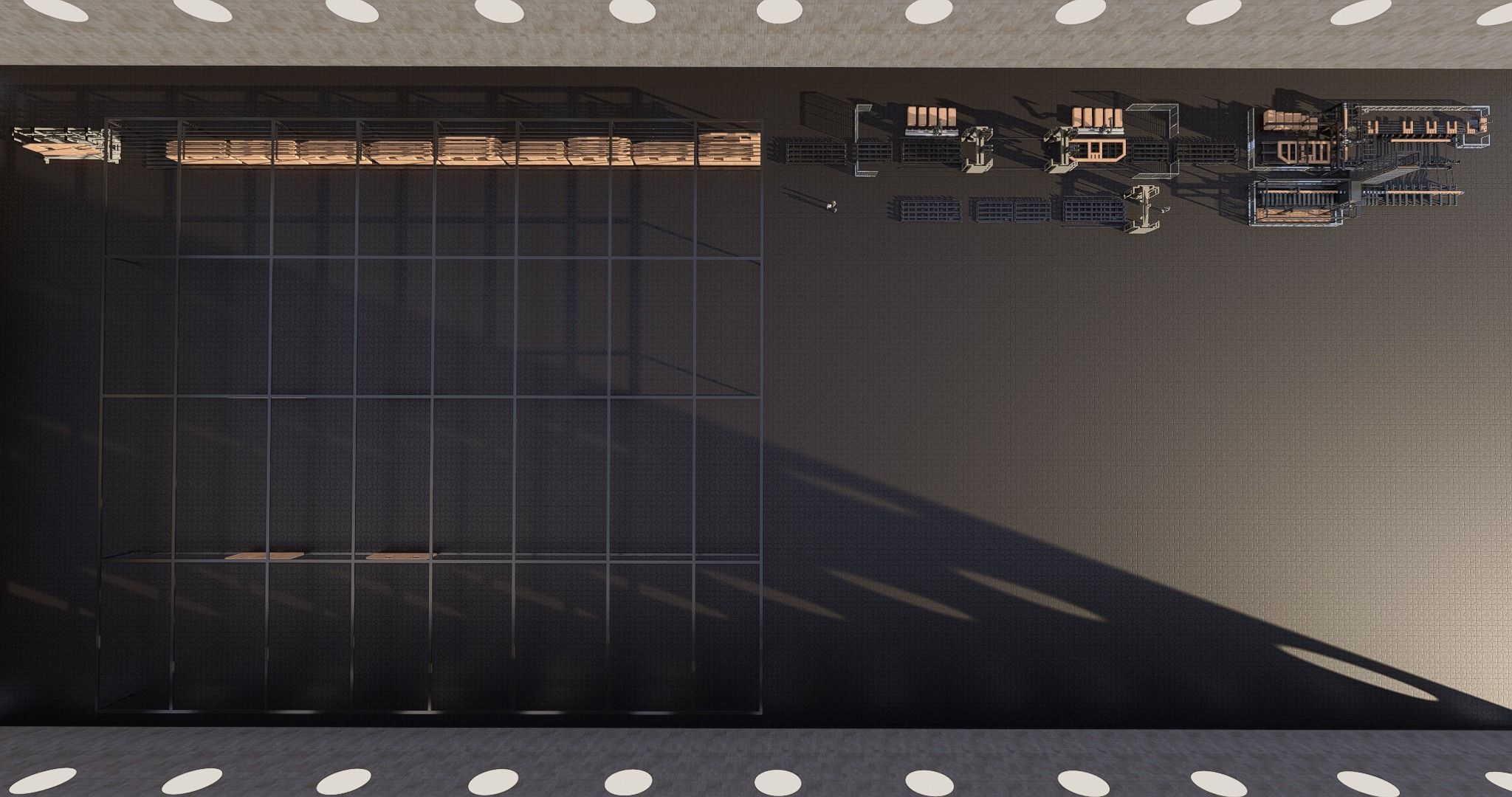 Assembly Line for Automatic House Building Structures Low-poly 3D model_9