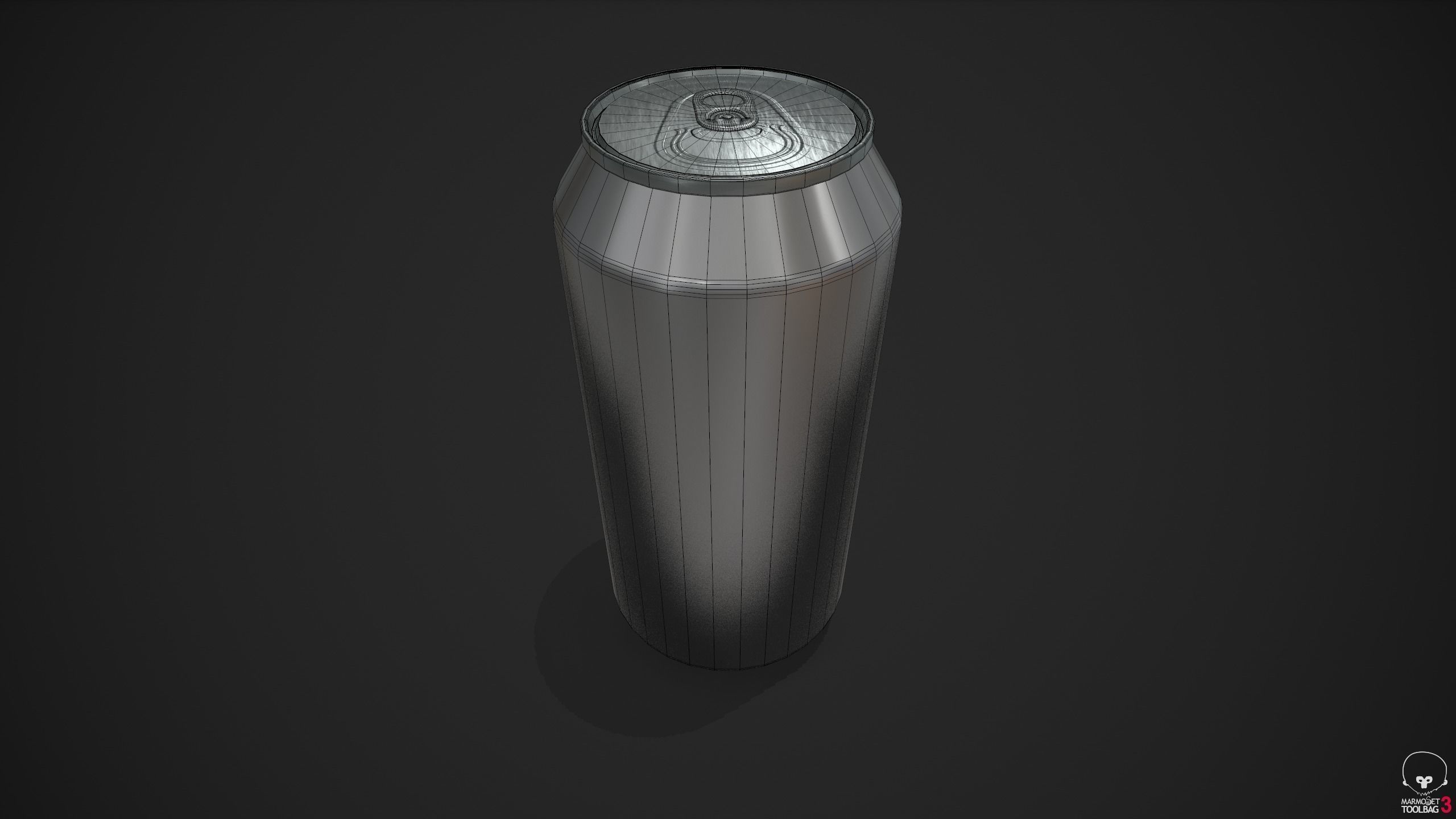 330ml Can with Water Droplets and 3 LODs Low-poly 3D model_12