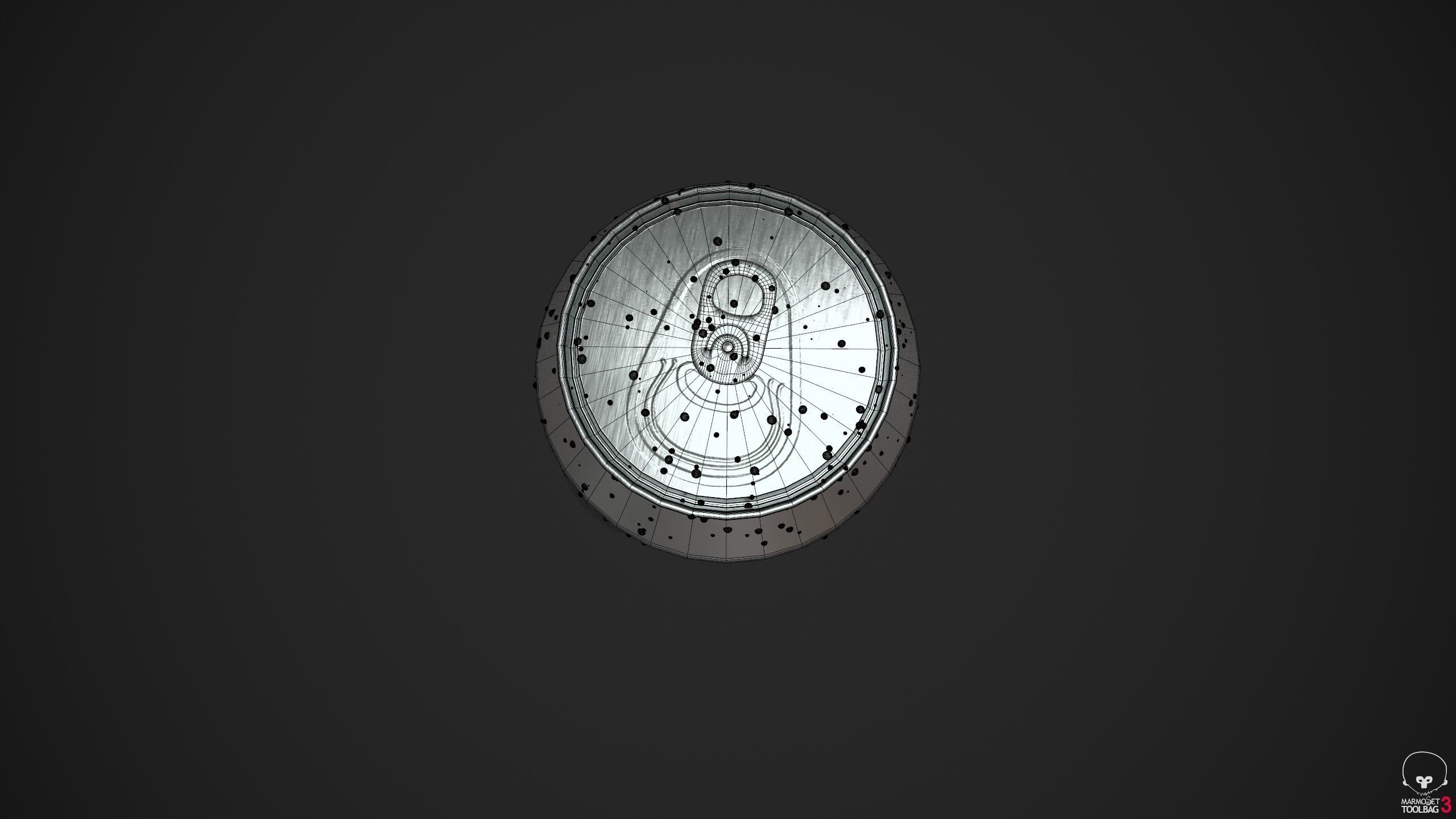 330ml Can with Water Droplets and 3 LODs Low-poly 3D model_31