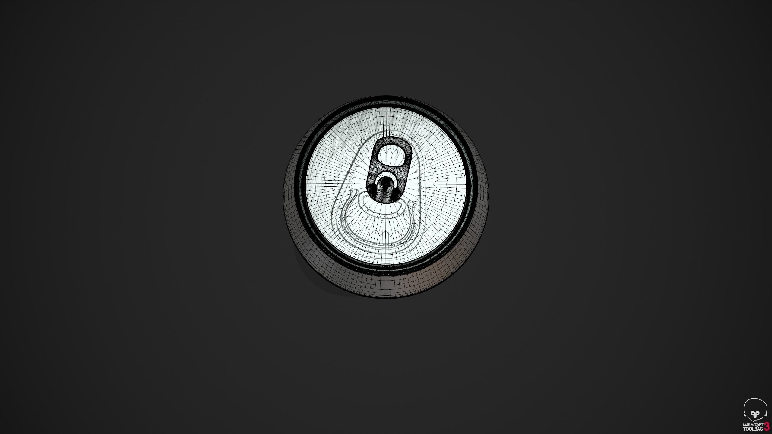 330ml Can with Water Droplets and 3 LODs Low-poly 3D model_4