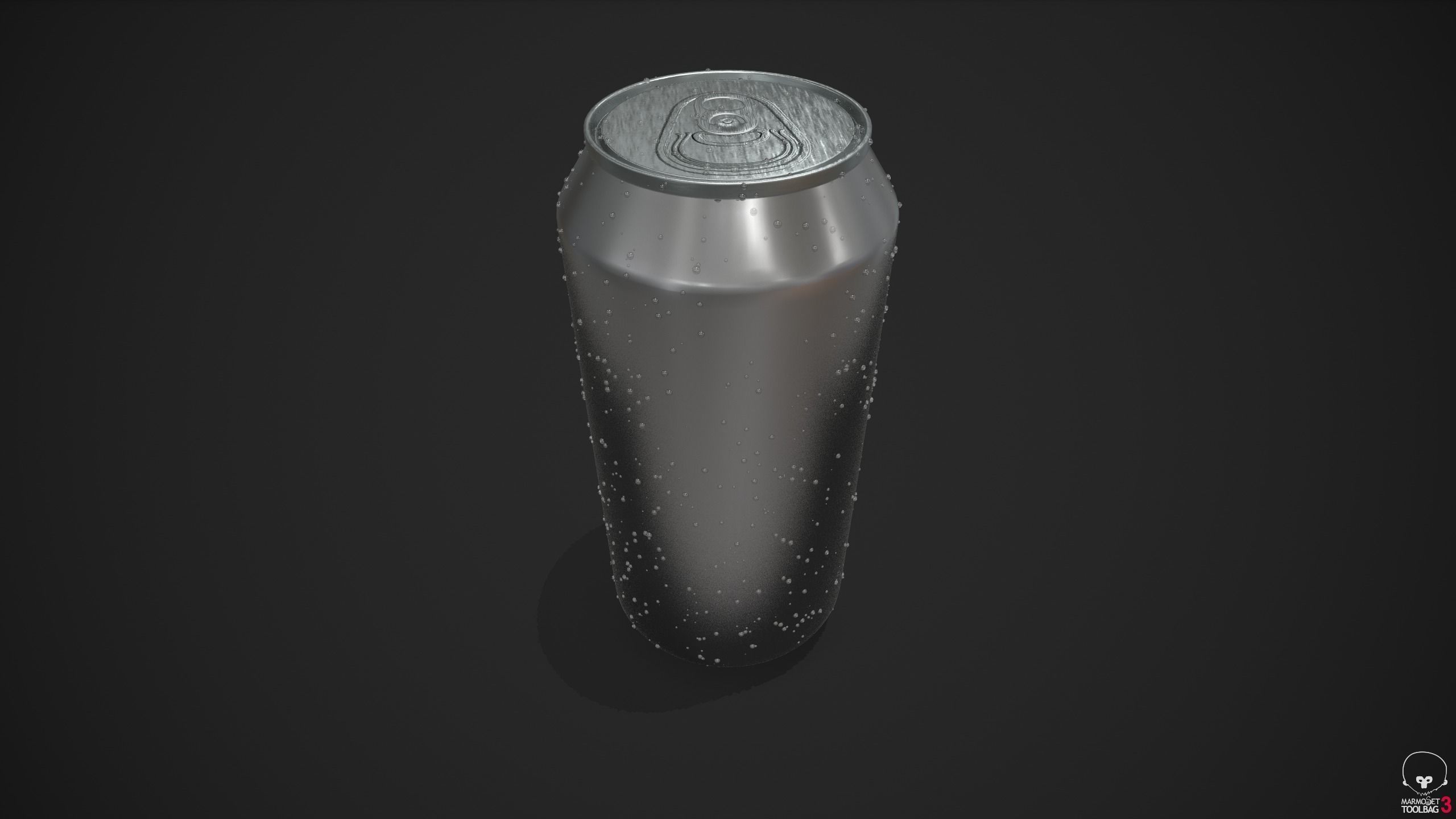 330ml Can with Water Droplets and 3 LODs Low-poly 3D model_24