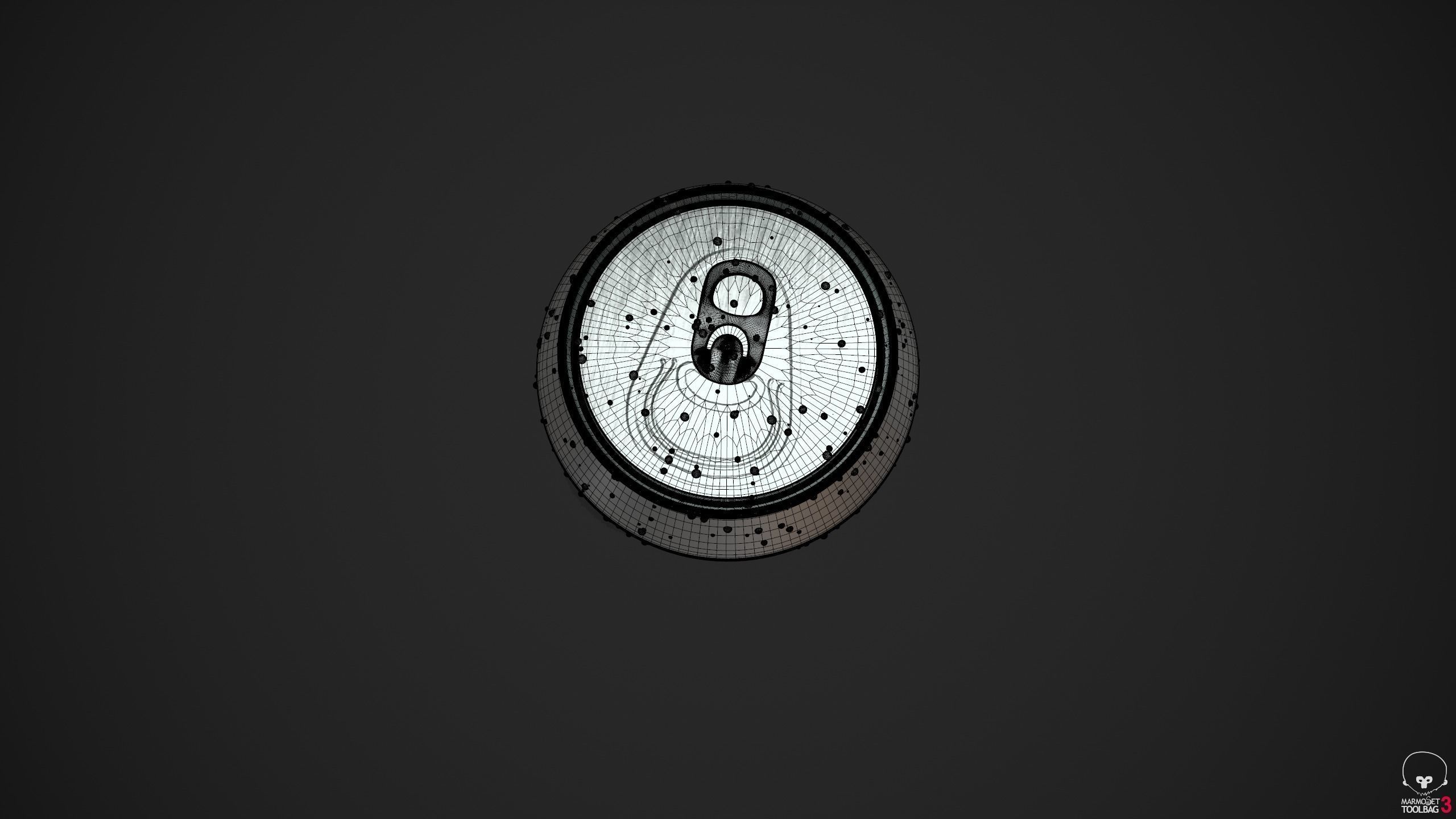 330ml Can with Water Droplets and 3 LODs Low-poly 3D model_19