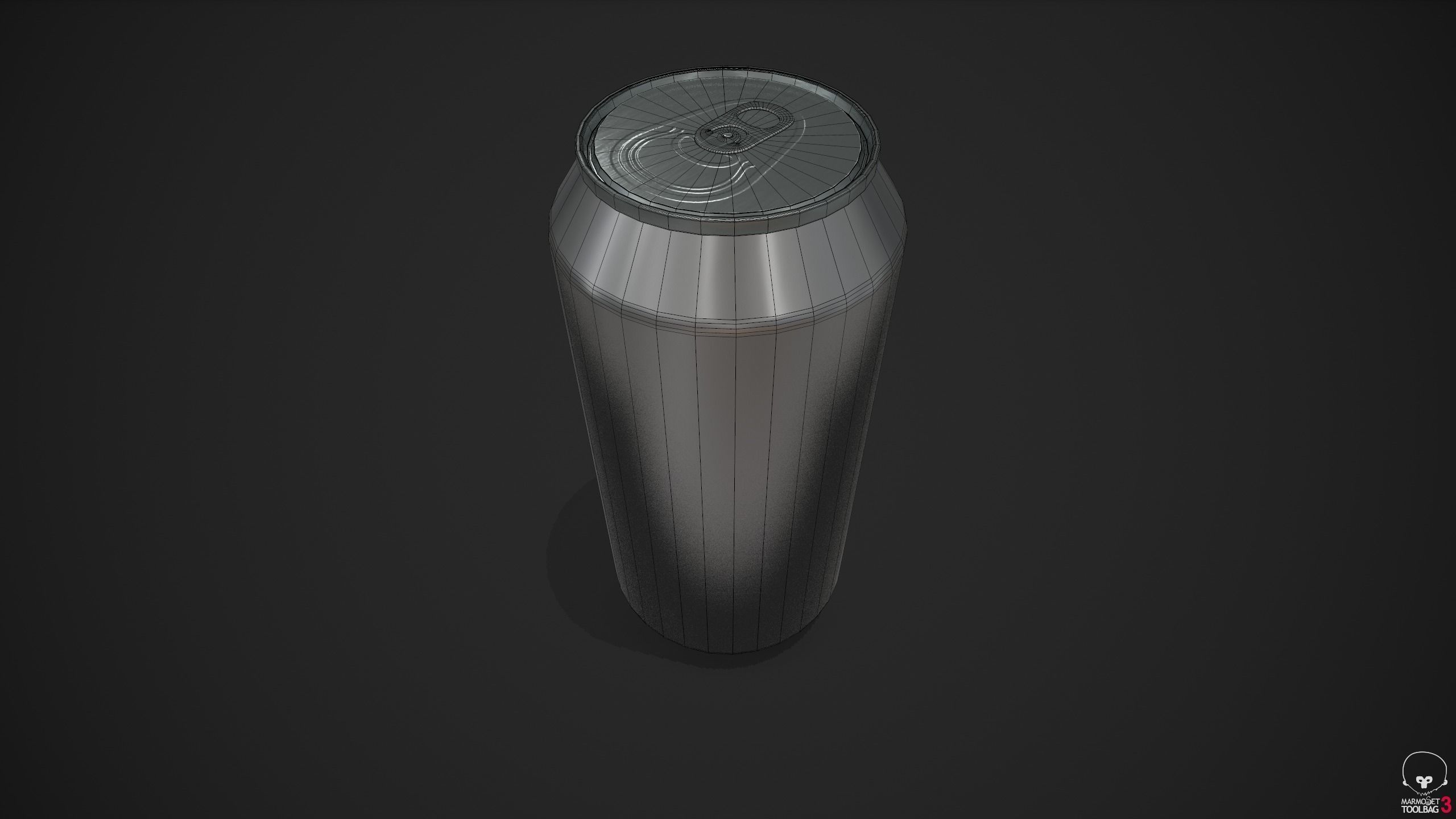 330ml Can with Water Droplets and 3 LODs Low-poly 3D model_11