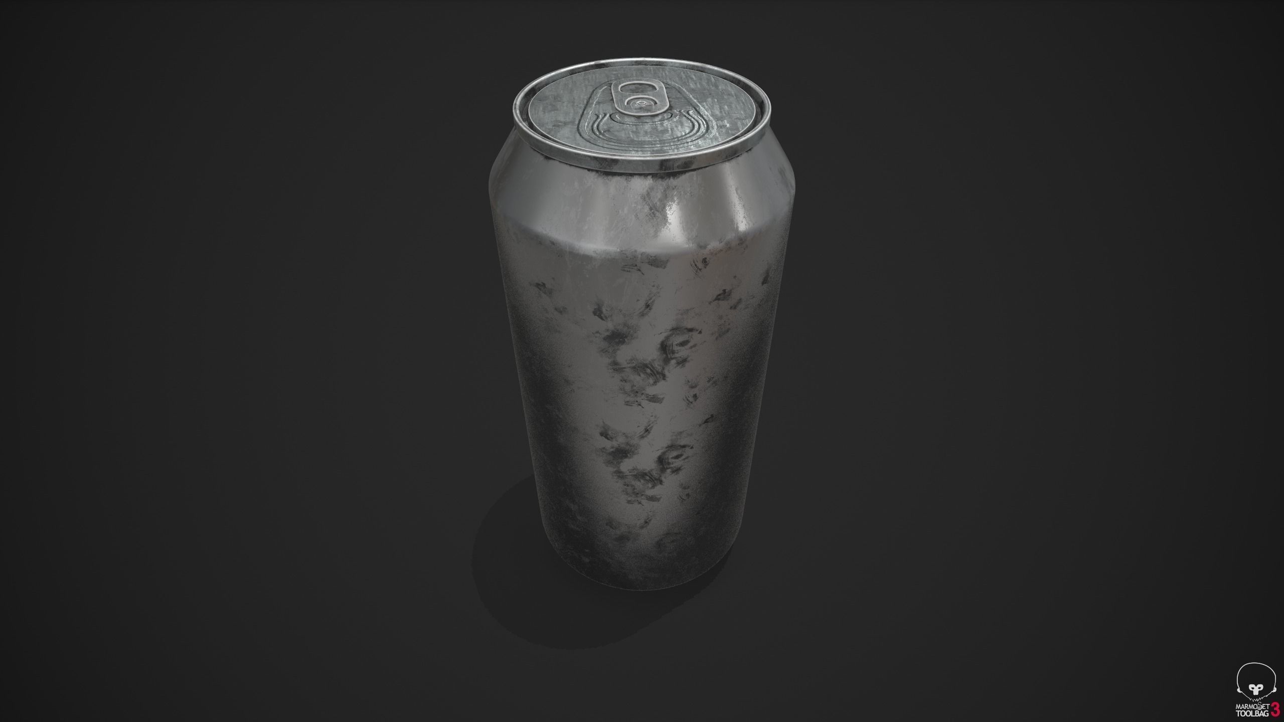 330ml Can with Water Droplets and 3 LODs Low-poly 3D model_15