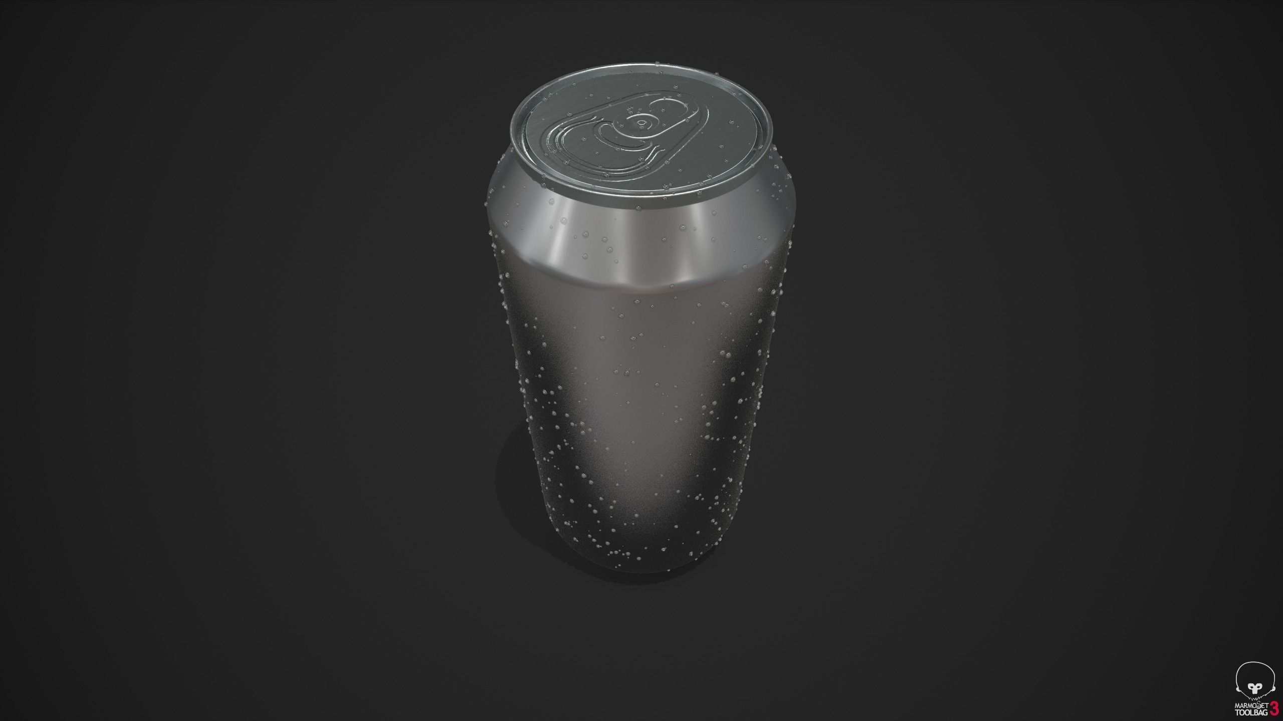 330ml Can with Water Droplets and 3 LODs Low-poly 3D model_17