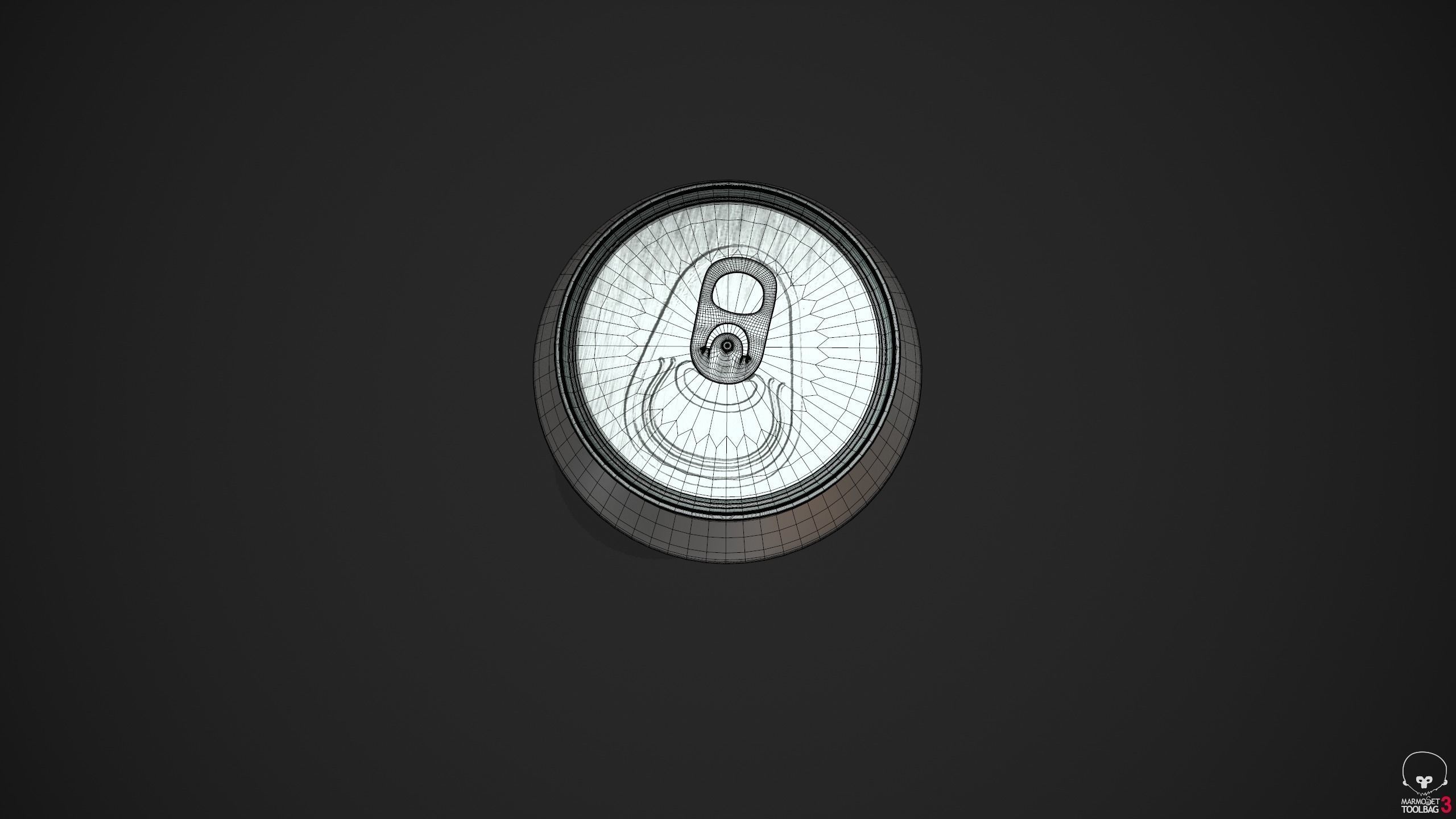 330ml Can with Water Droplets and 3 LODs Low-poly 3D model_7