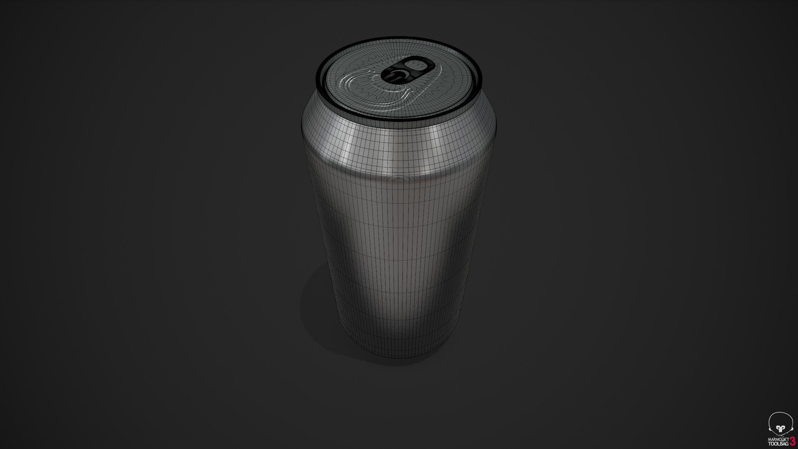 330ml Can with Water Droplets and 3 LODs Low-poly 3D model_5