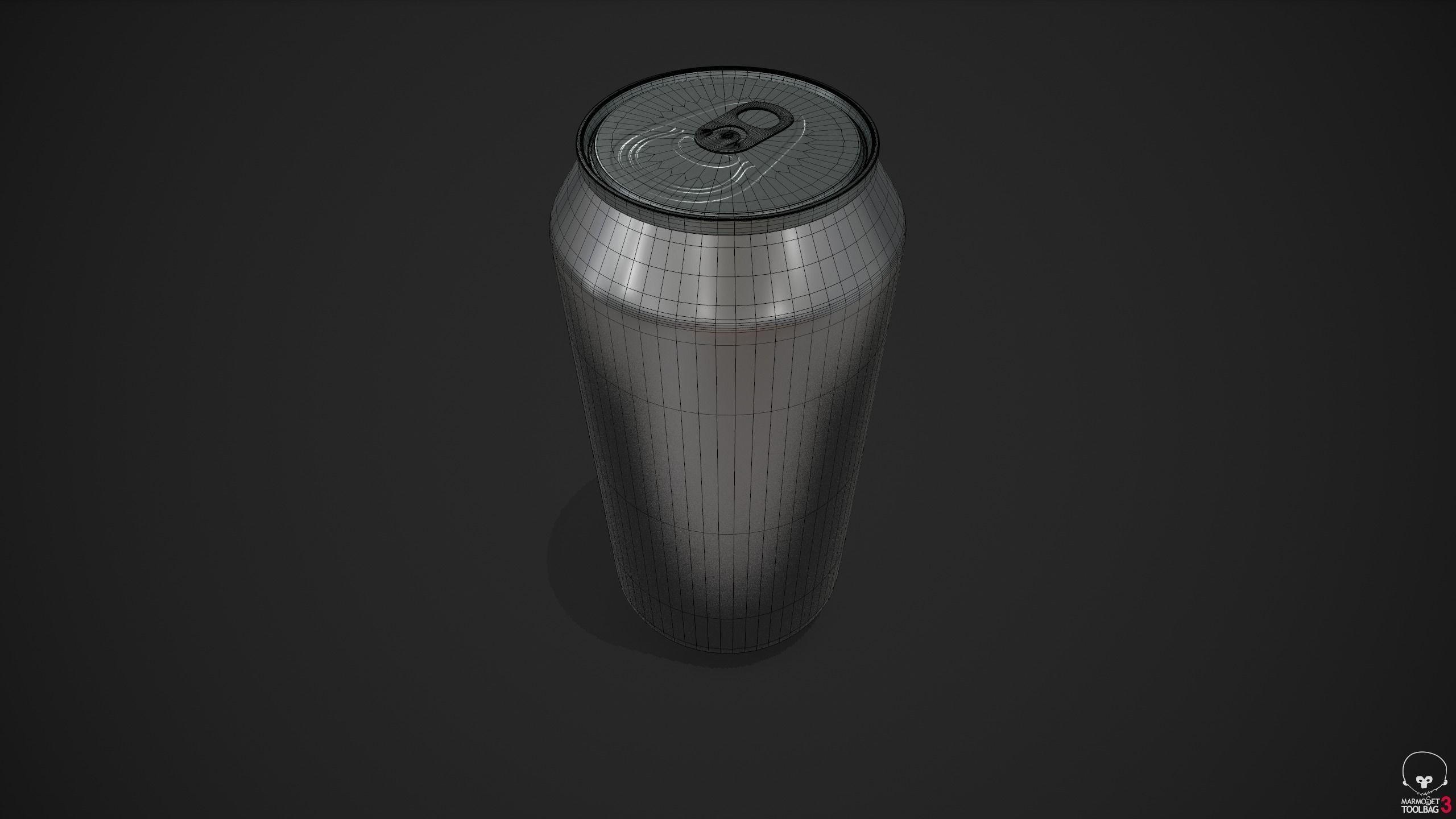 330ml Can with Water Droplets and 3 LODs Low-poly 3D model_8