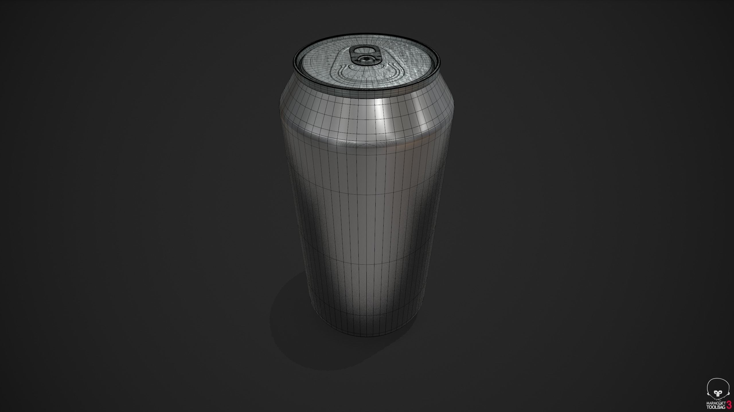 330ml Can with Water Droplets and 3 LODs Low-poly 3D model_9