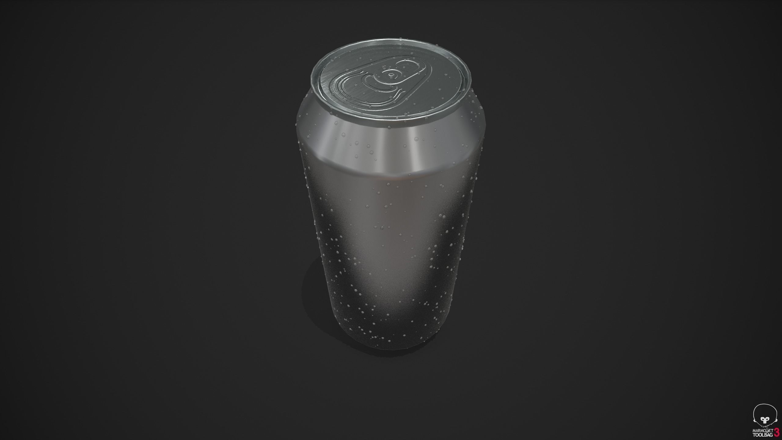 330ml Can with Water Droplets and 3 LODs Low-poly 3D model_29