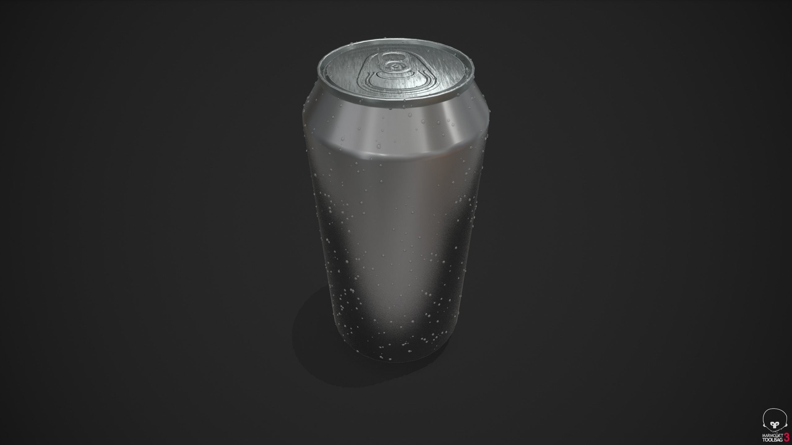 330ml Can with Water Droplets and 3 LODs Low-poly 3D model_30