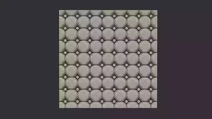 Quilted Fabric Leather Seamless Texture 3D print model