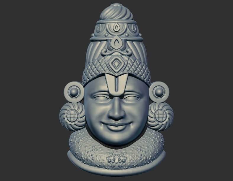 Balaji face 3D print model_6