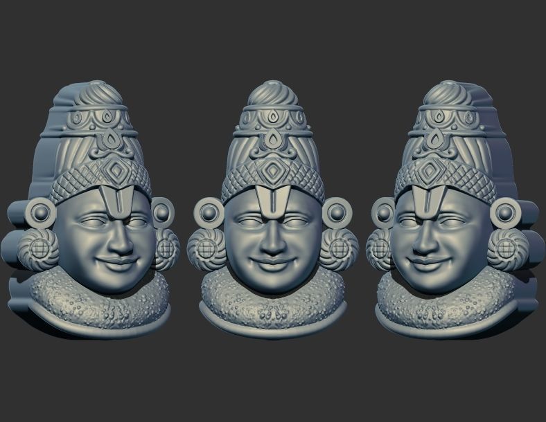 Balaji face 3D print model_5