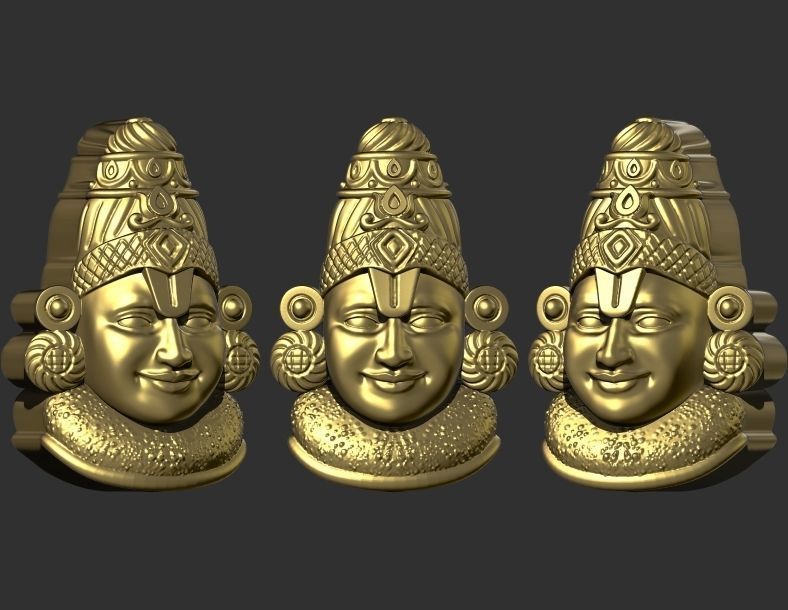 Balaji face 3D print model_4