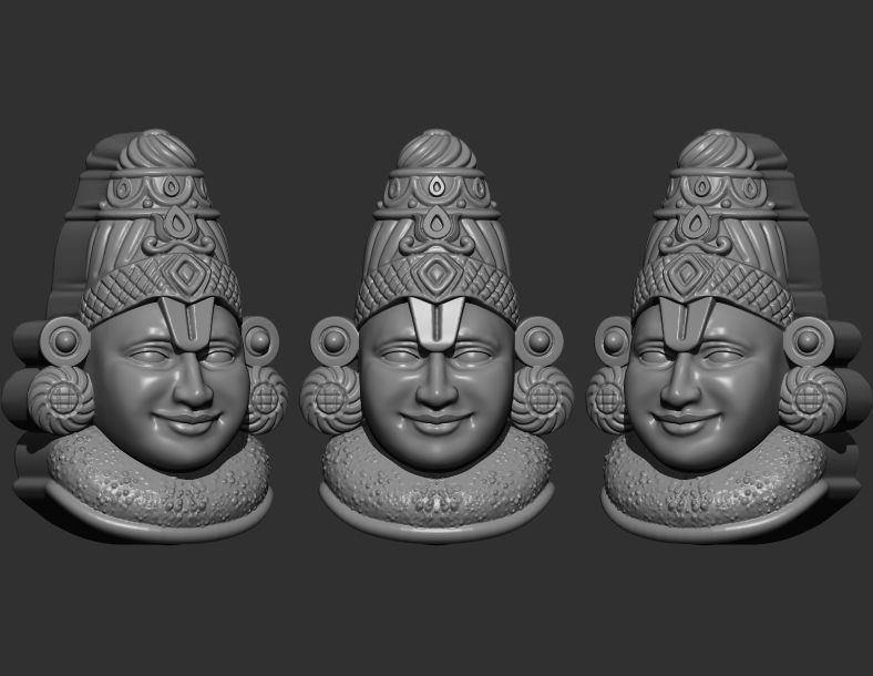 Balaji face 3D print model_7