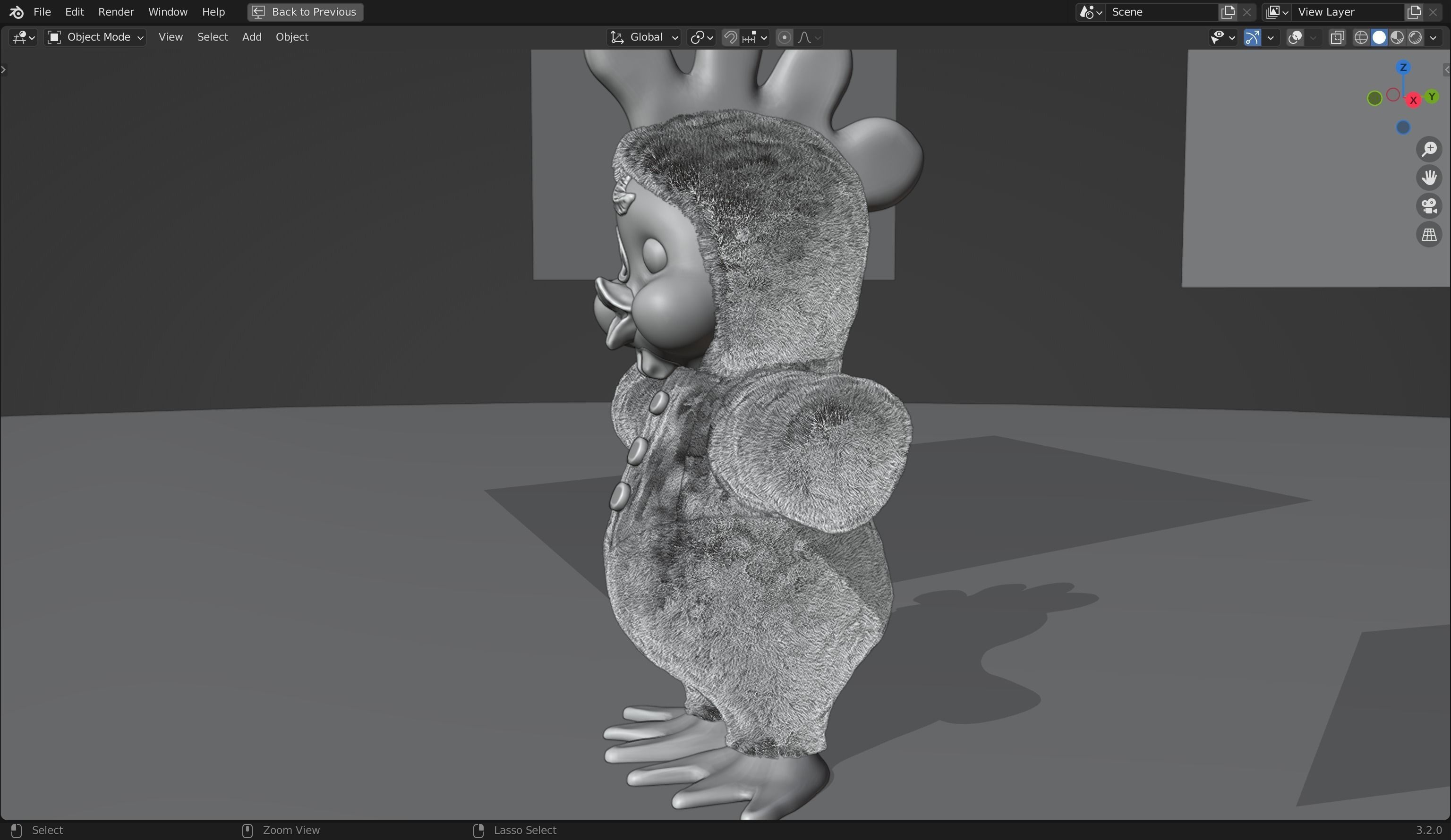 Rushton Rooster furry 3D Model  Low-poly 3D model_8