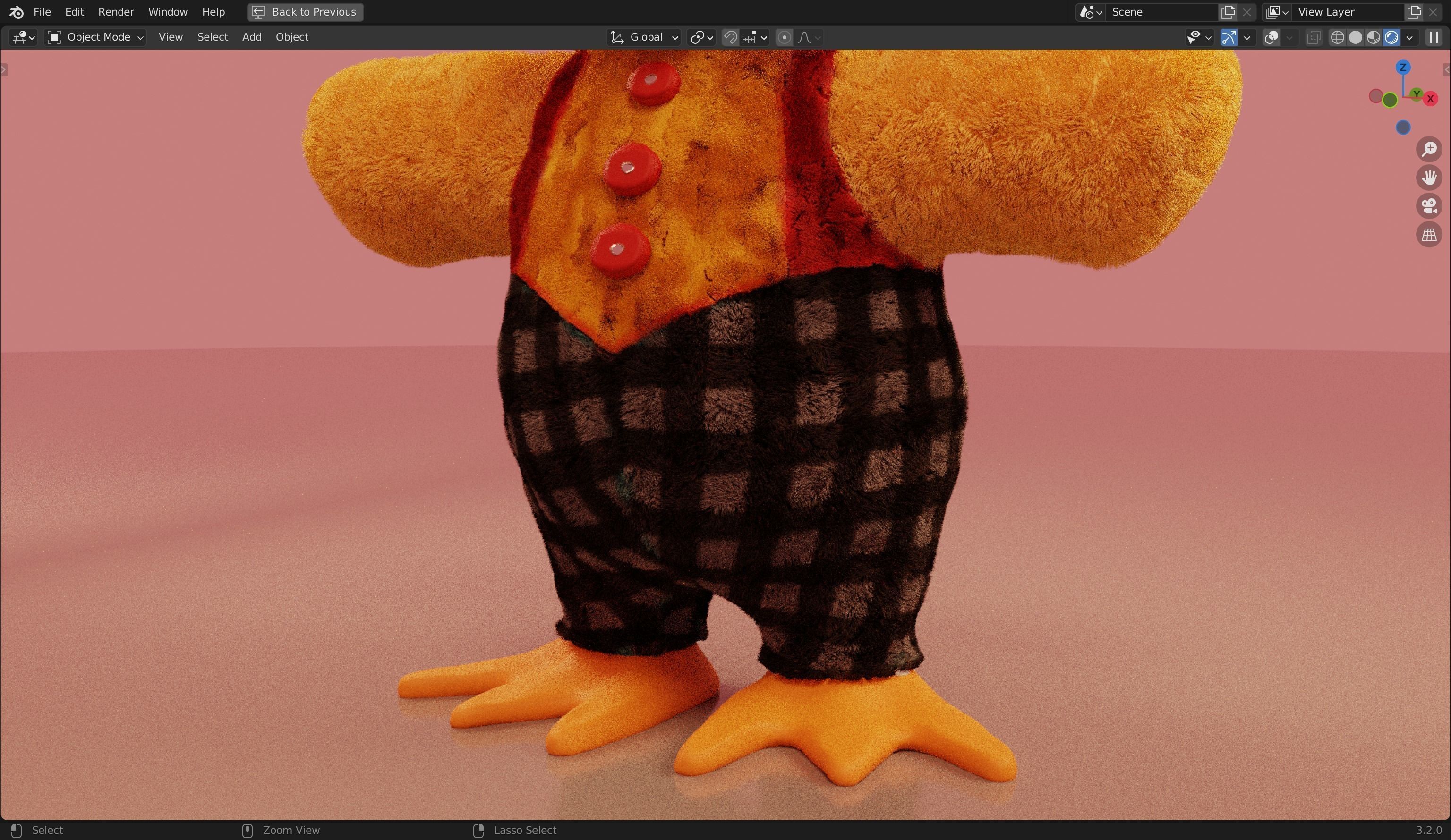 Rushton Rooster furry 3D Model  Low-poly 3D model_6