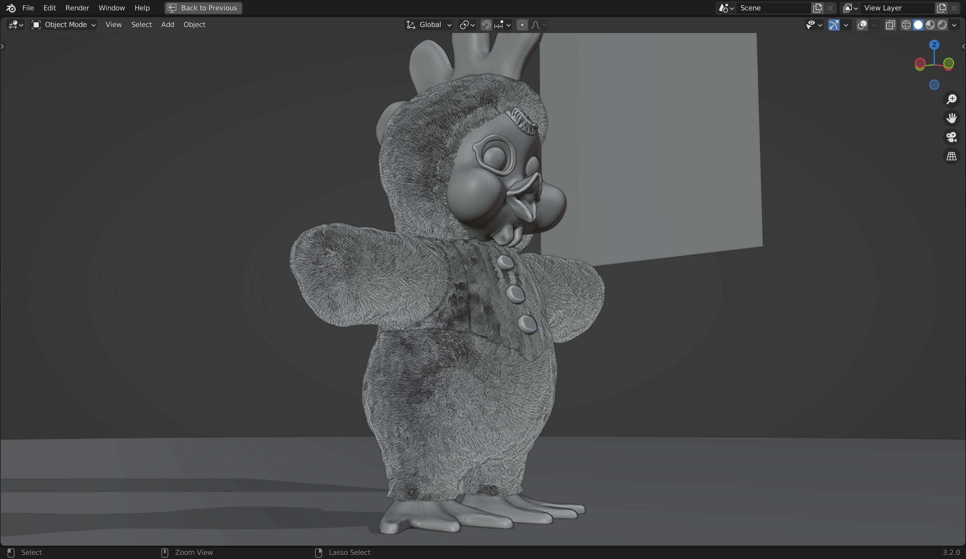 Rushton Rooster furry 3D Model  Low-poly 3D model_12