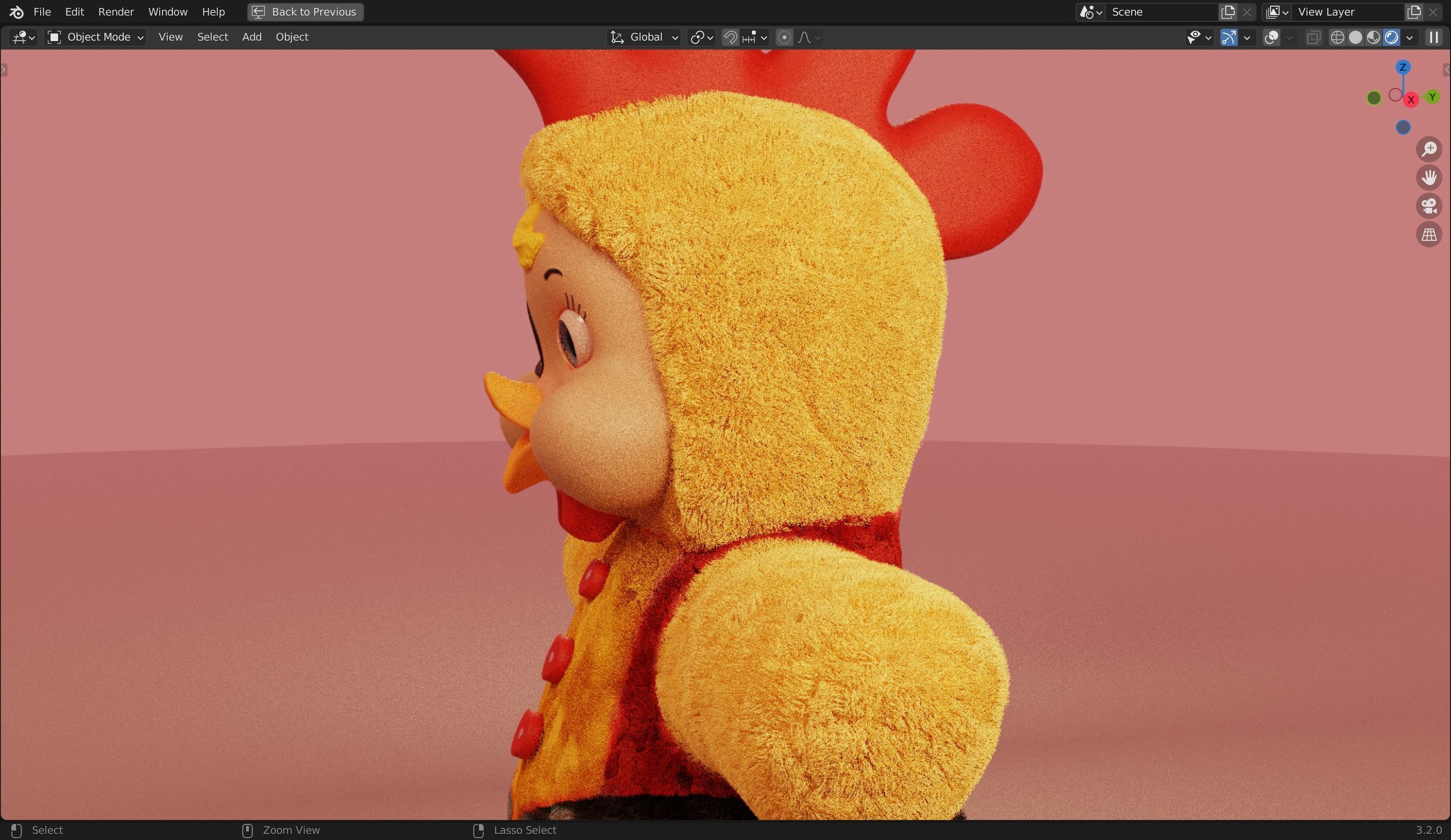 Rushton Rooster furry 3D Model  Low-poly 3D model_20