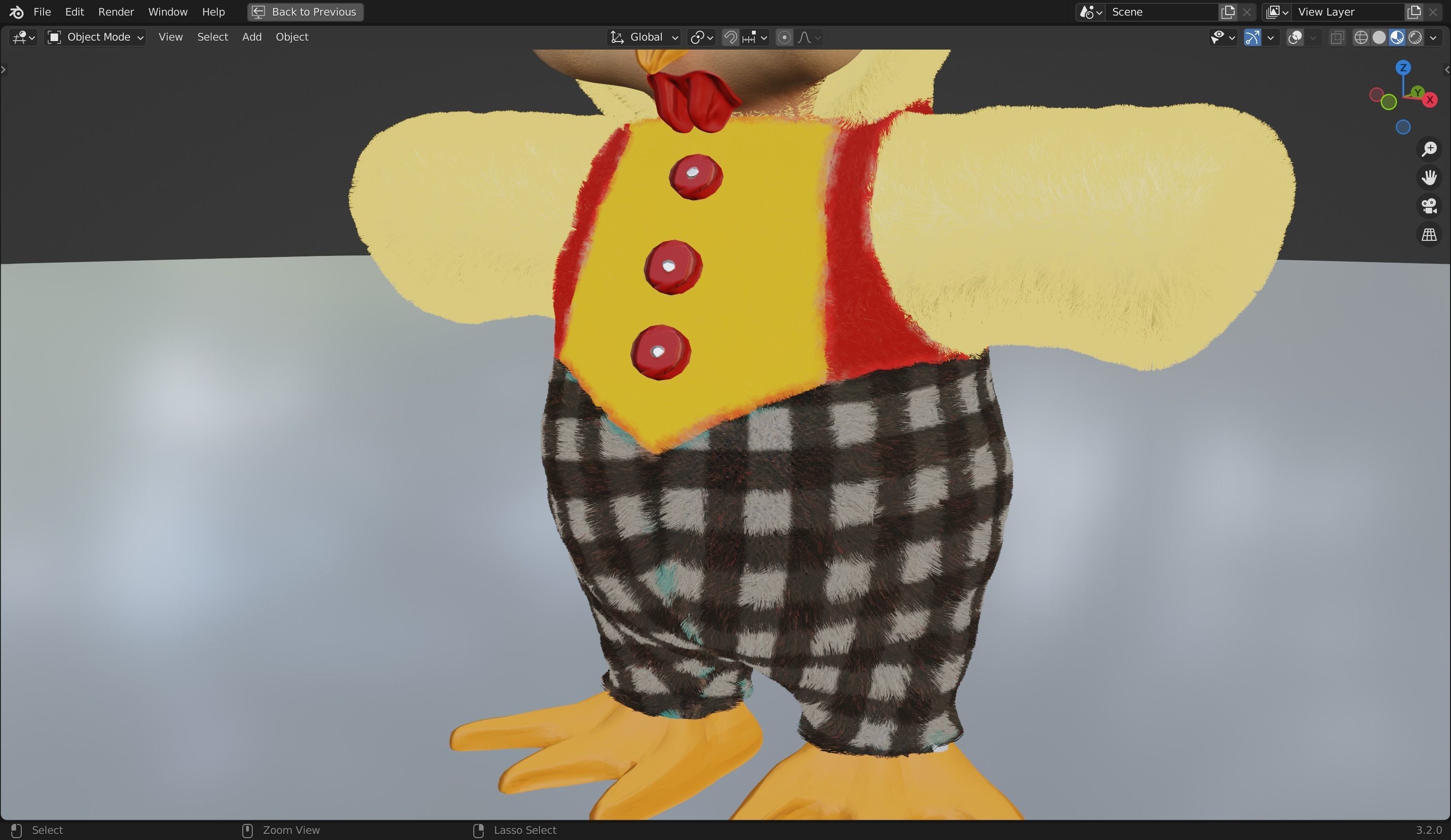 Rushton Rooster furry 3D Model  Low-poly 3D model_17