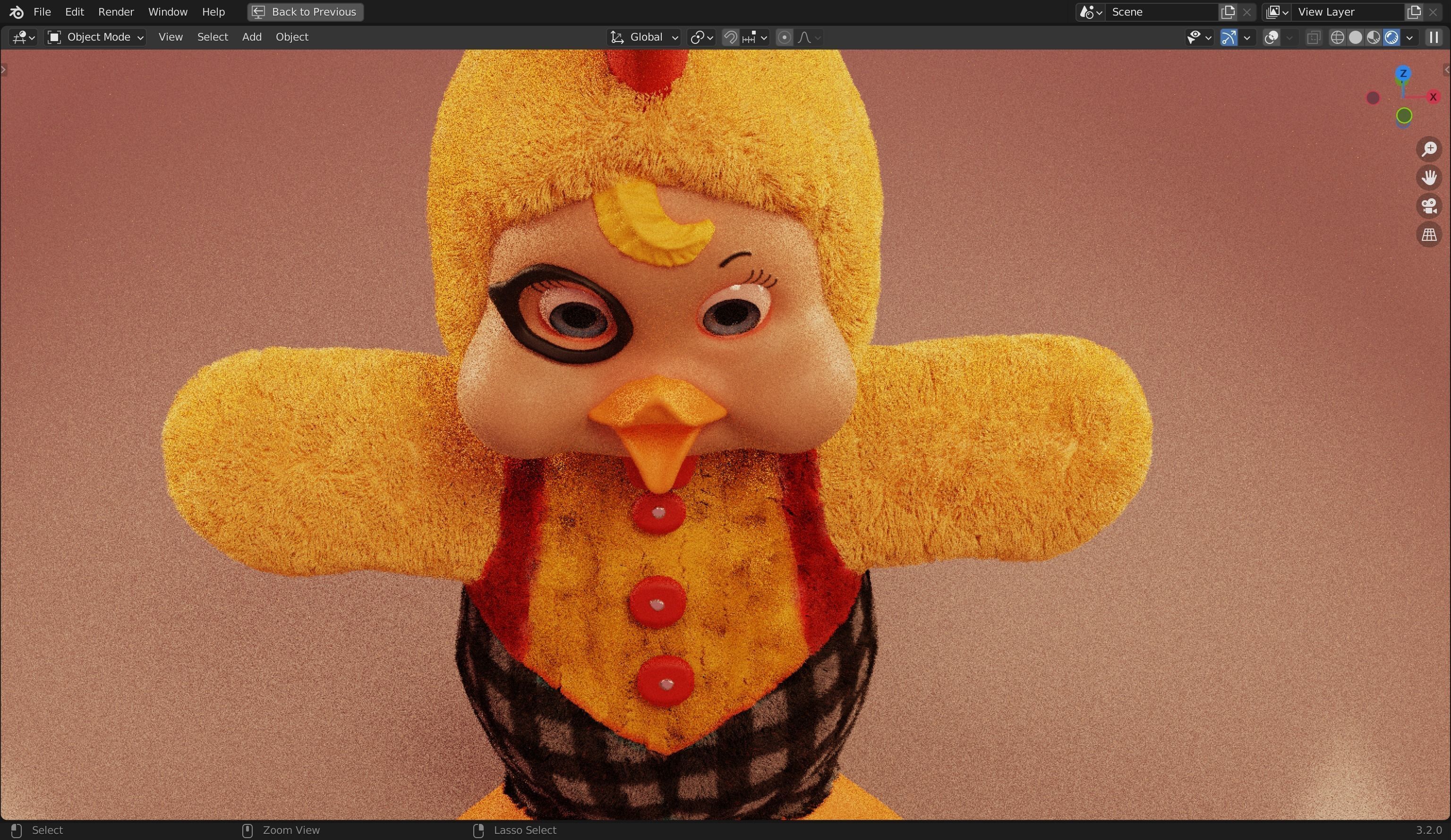 Rushton Rooster furry 3D Model  Low-poly 3D model_24