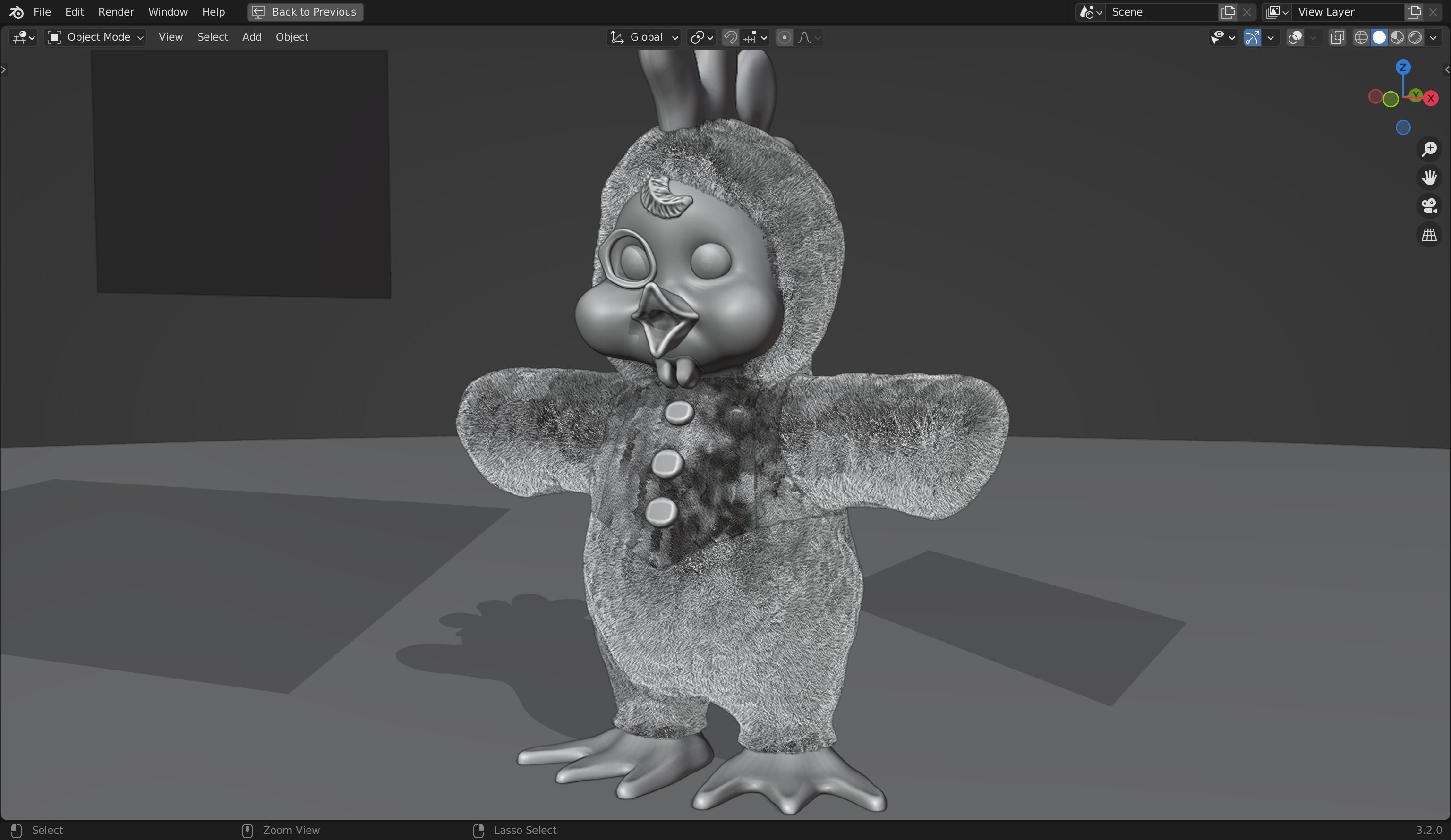 Rushton Rooster furry 3D Model  Low-poly 3D model_7