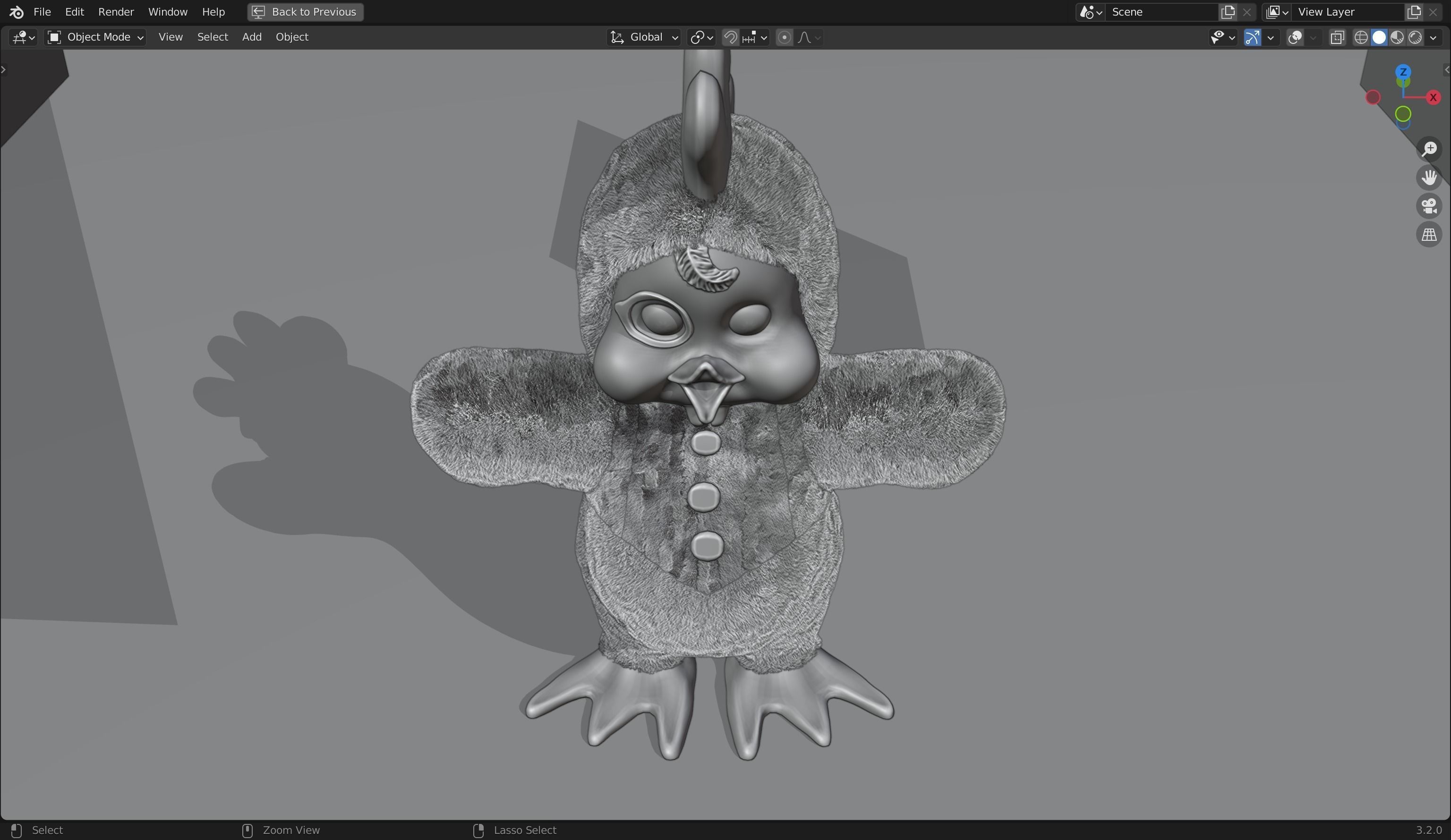 Rushton Rooster furry 3D Model  Low-poly 3D model_13