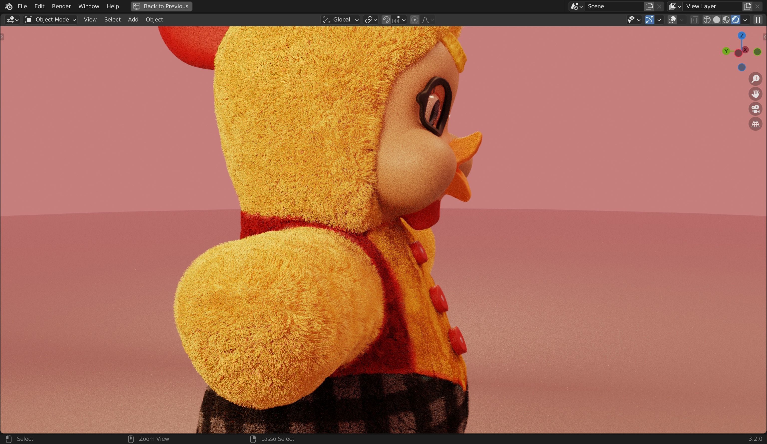 Rushton Rooster furry 3D Model  Low-poly 3D model_23