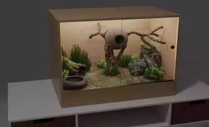 Terrarium for reptiles 3D model