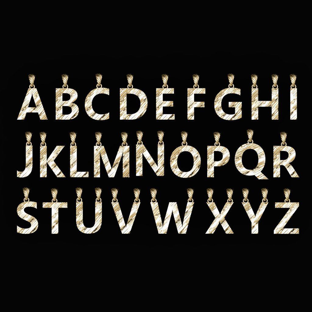 AtoZ Letters Alphabets Wooden Texture Pendants 3D Print Models 3D model ...