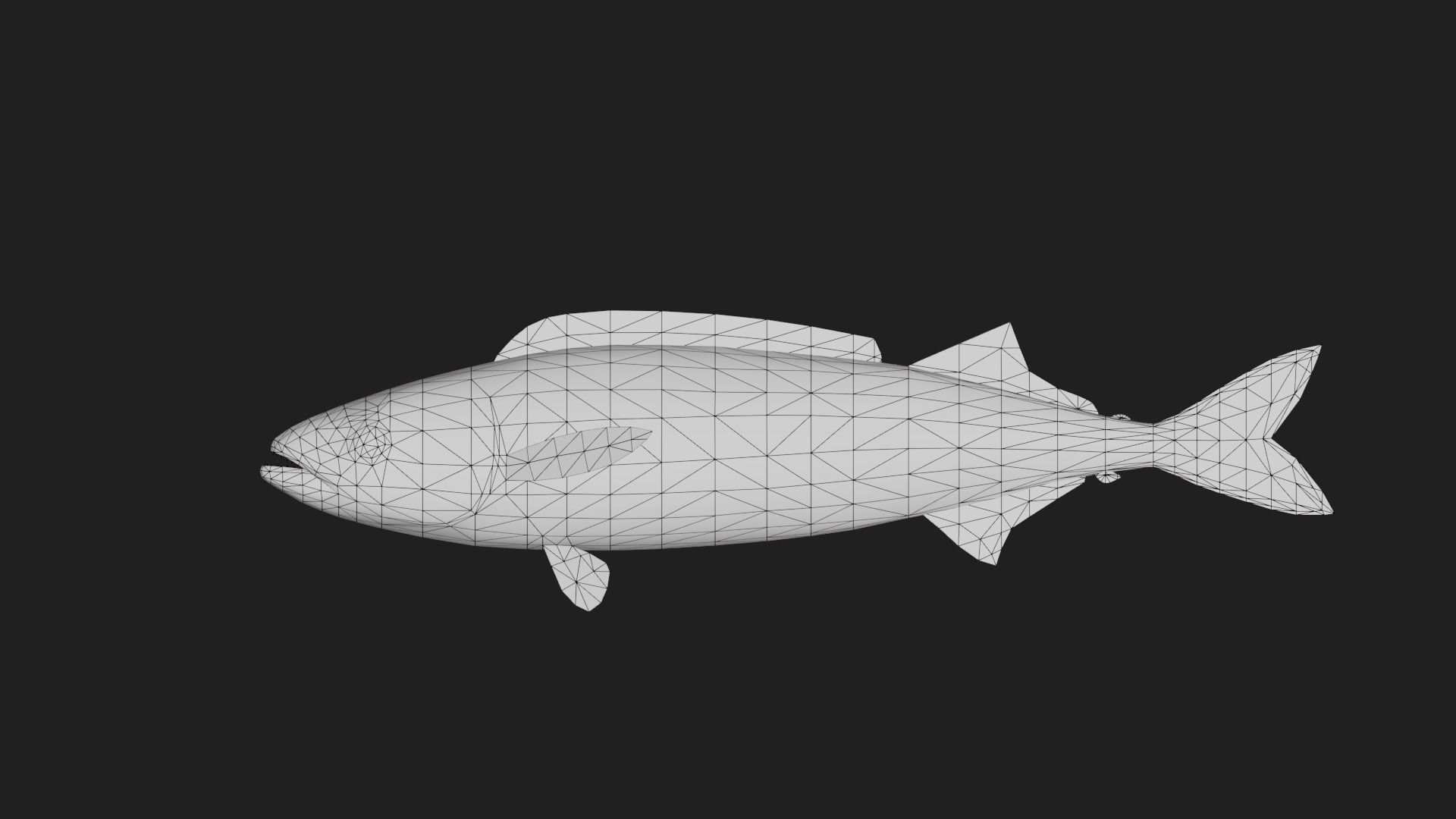 Oilfish Low-poly 3D model_1