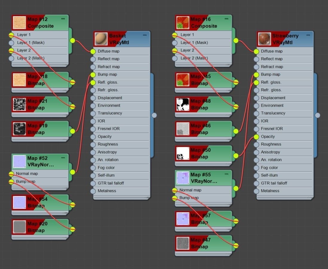 Basket with strawberries 3D model_13