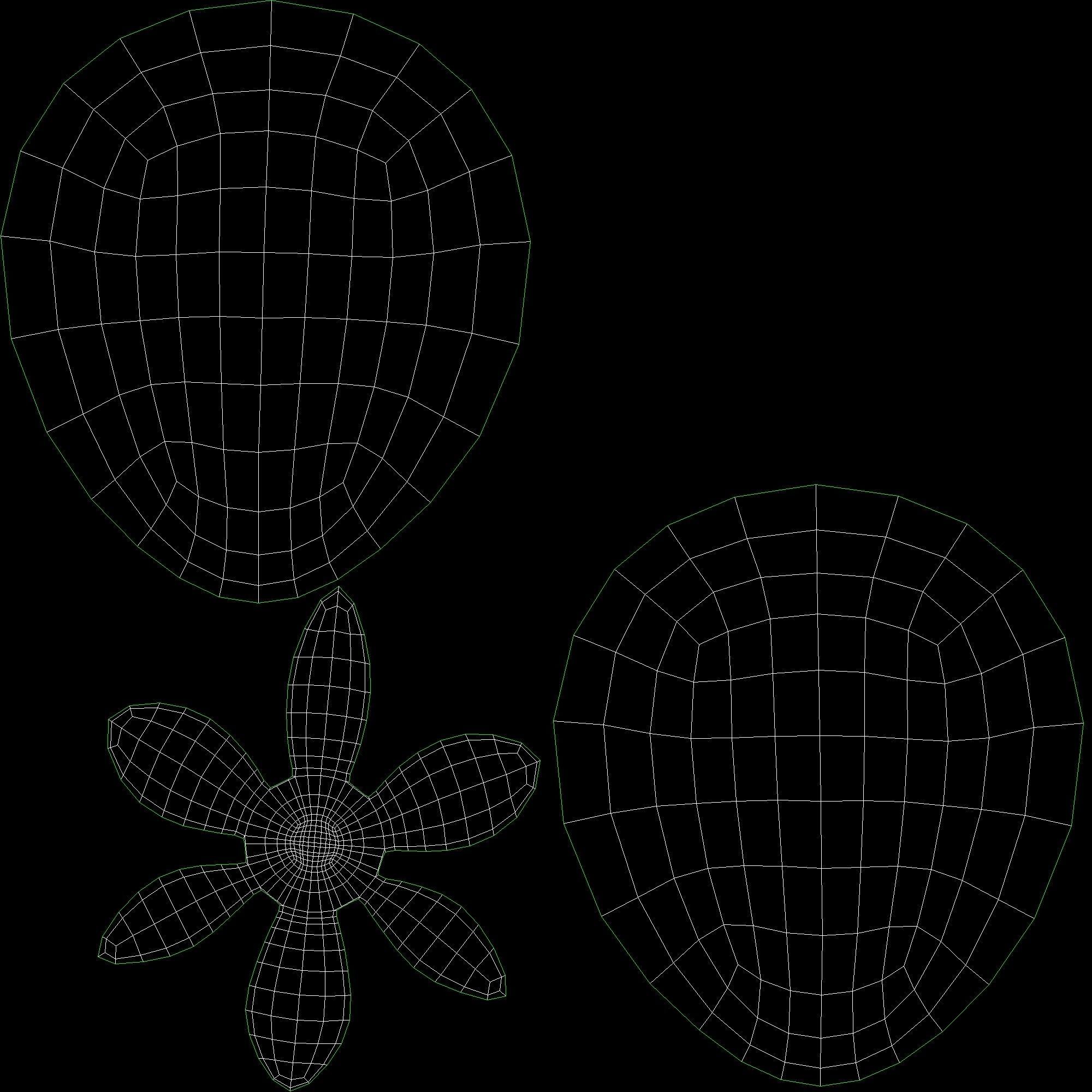 Basket with strawberries 3D model_10