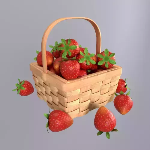 Basket with strawberries