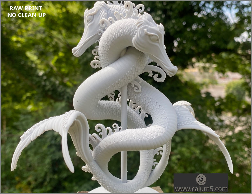 Sea Dragons Sculpture 3D print model_3