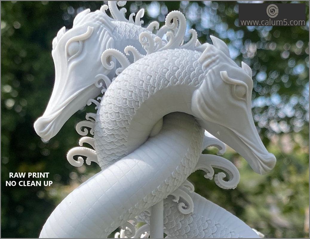 Sea Dragons Sculpture 3D print model_2