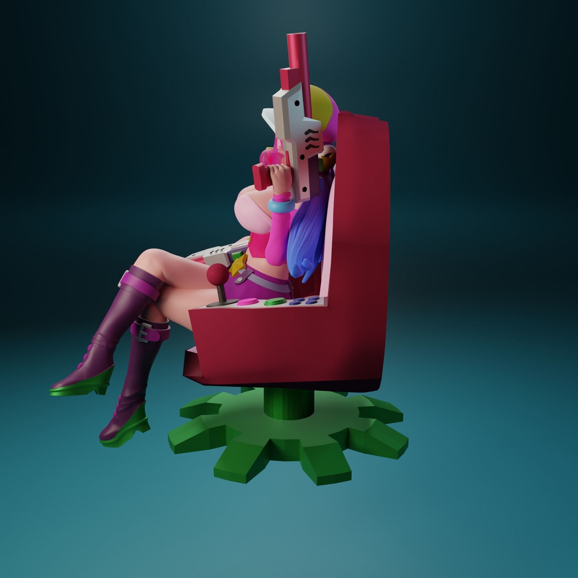 Arcade Miss Fortune from League of Legends 3D print model_7