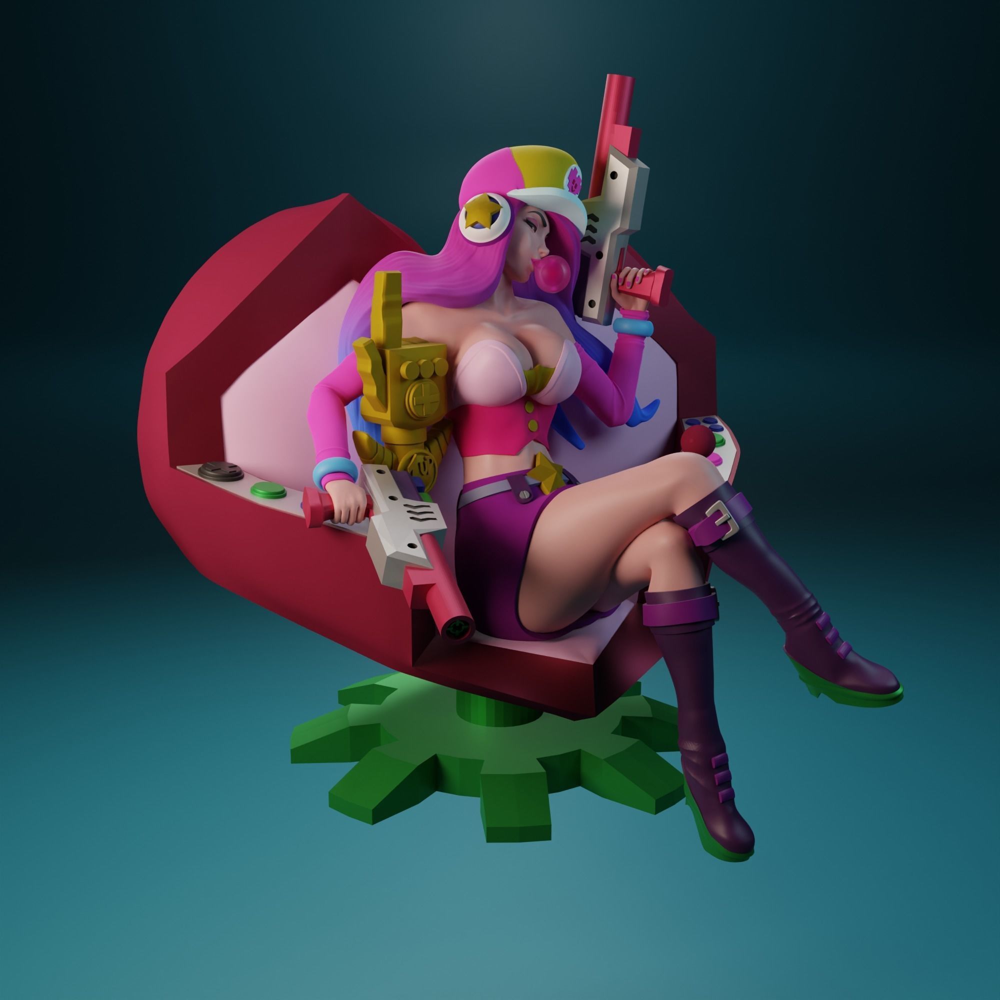 Arcade Miss Fortune from League of Legends 3D print model_10