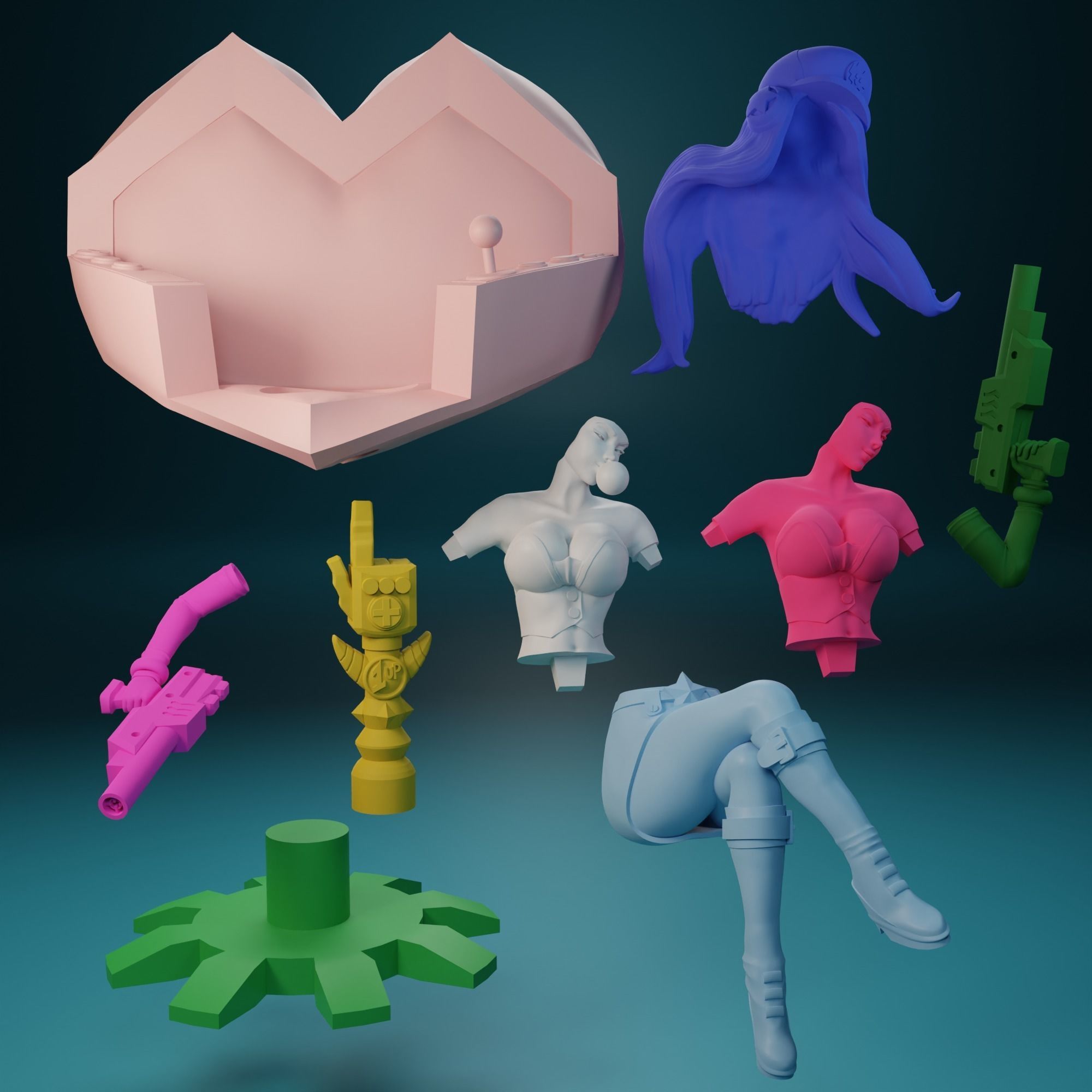 Arcade Miss Fortune from League of Legends 3D print model_11