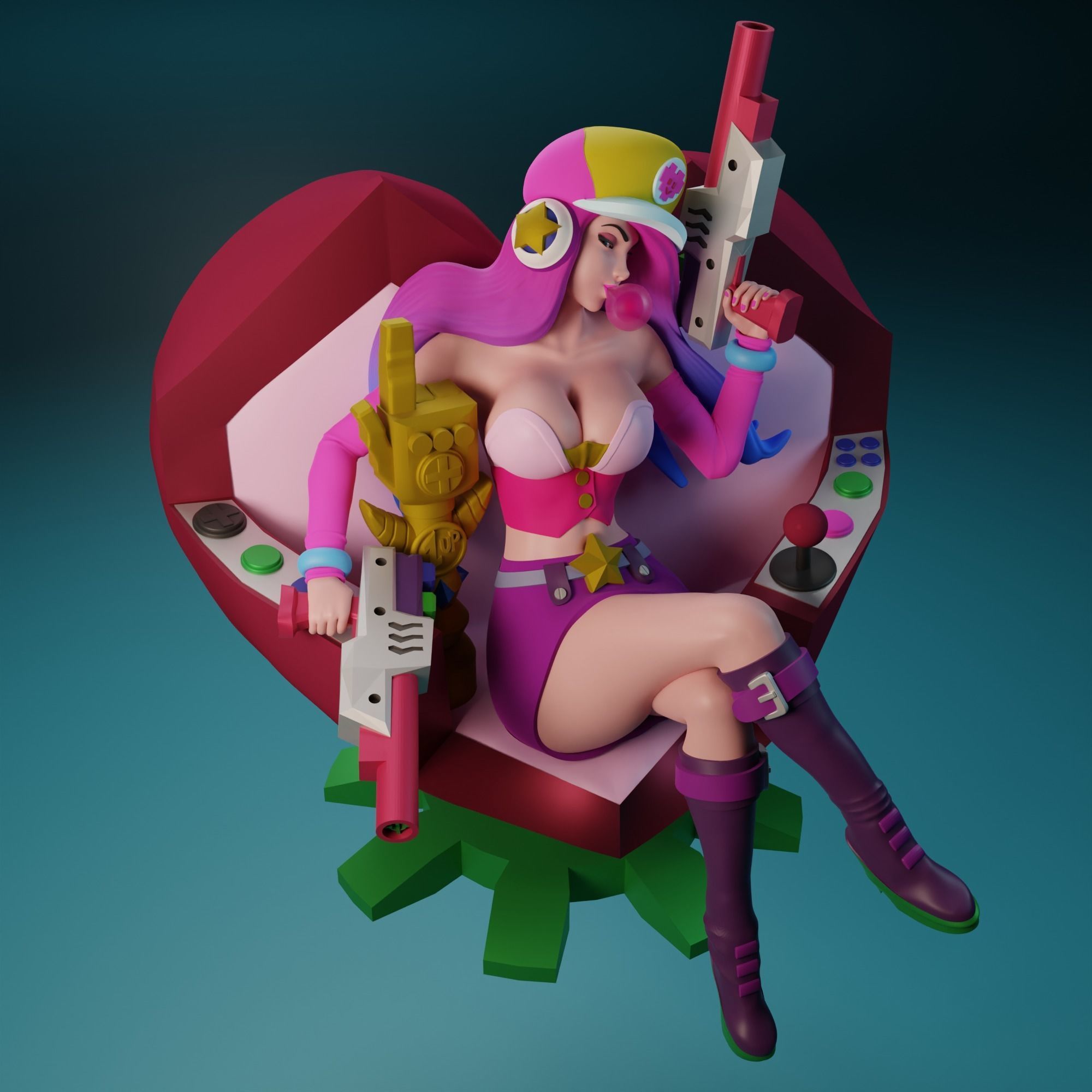 Arcade Miss Fortune from League of Legends 3D print model_4