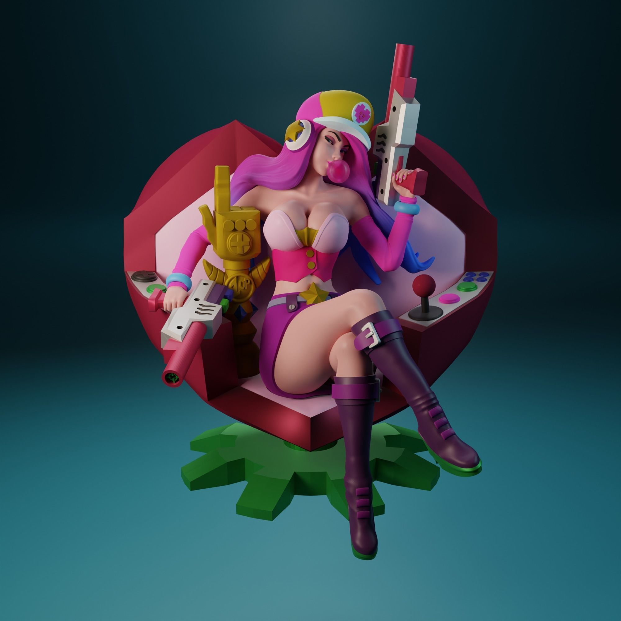 Arcade Miss Fortune from League of Legends 3D print model_5