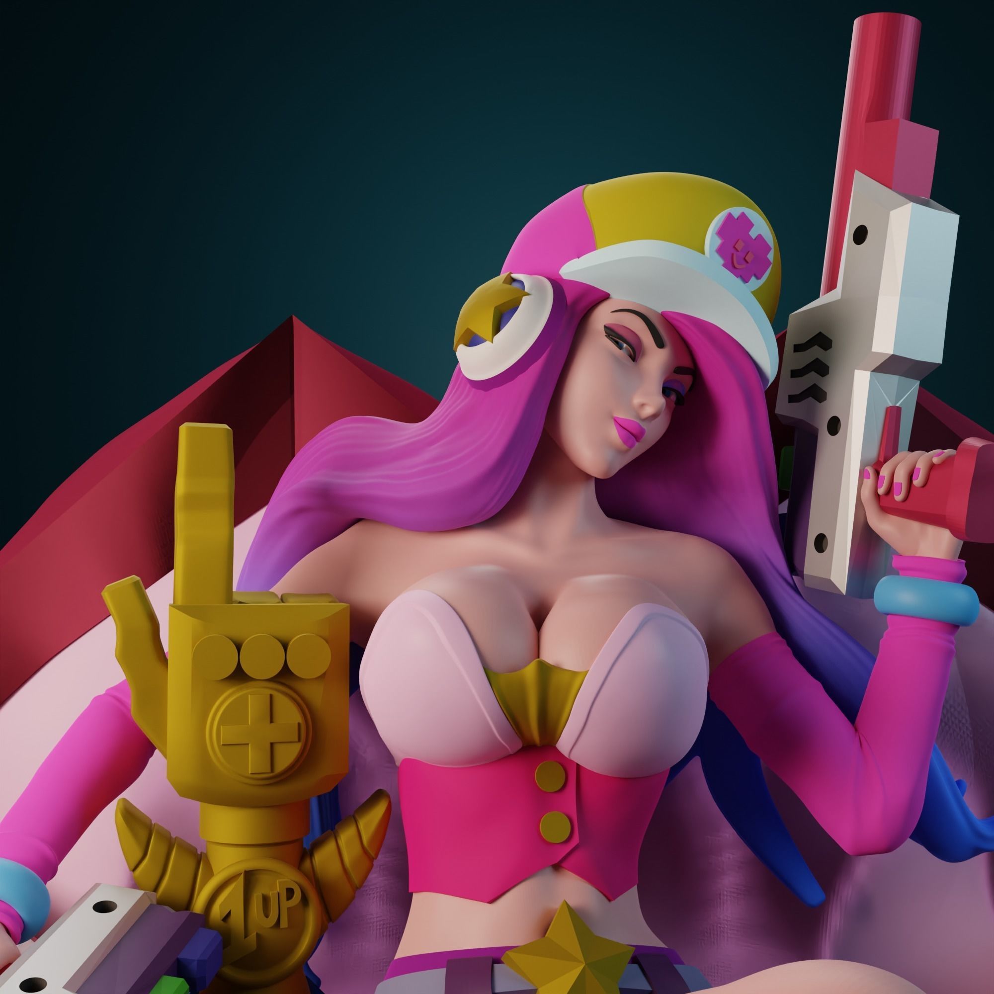 Arcade Miss Fortune from League of Legends 3D print model_2