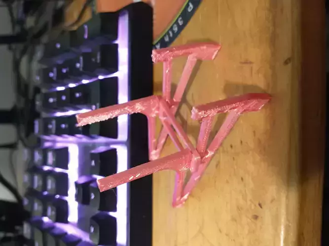 Desktop mobile phone holder - flat 3D printable