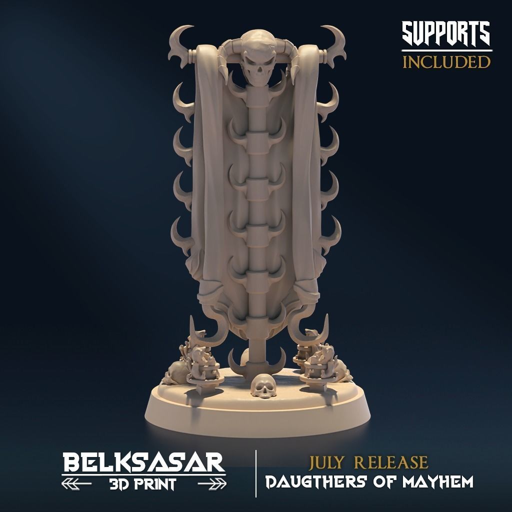 Banner Daugther of Mayhem 3D print model_1