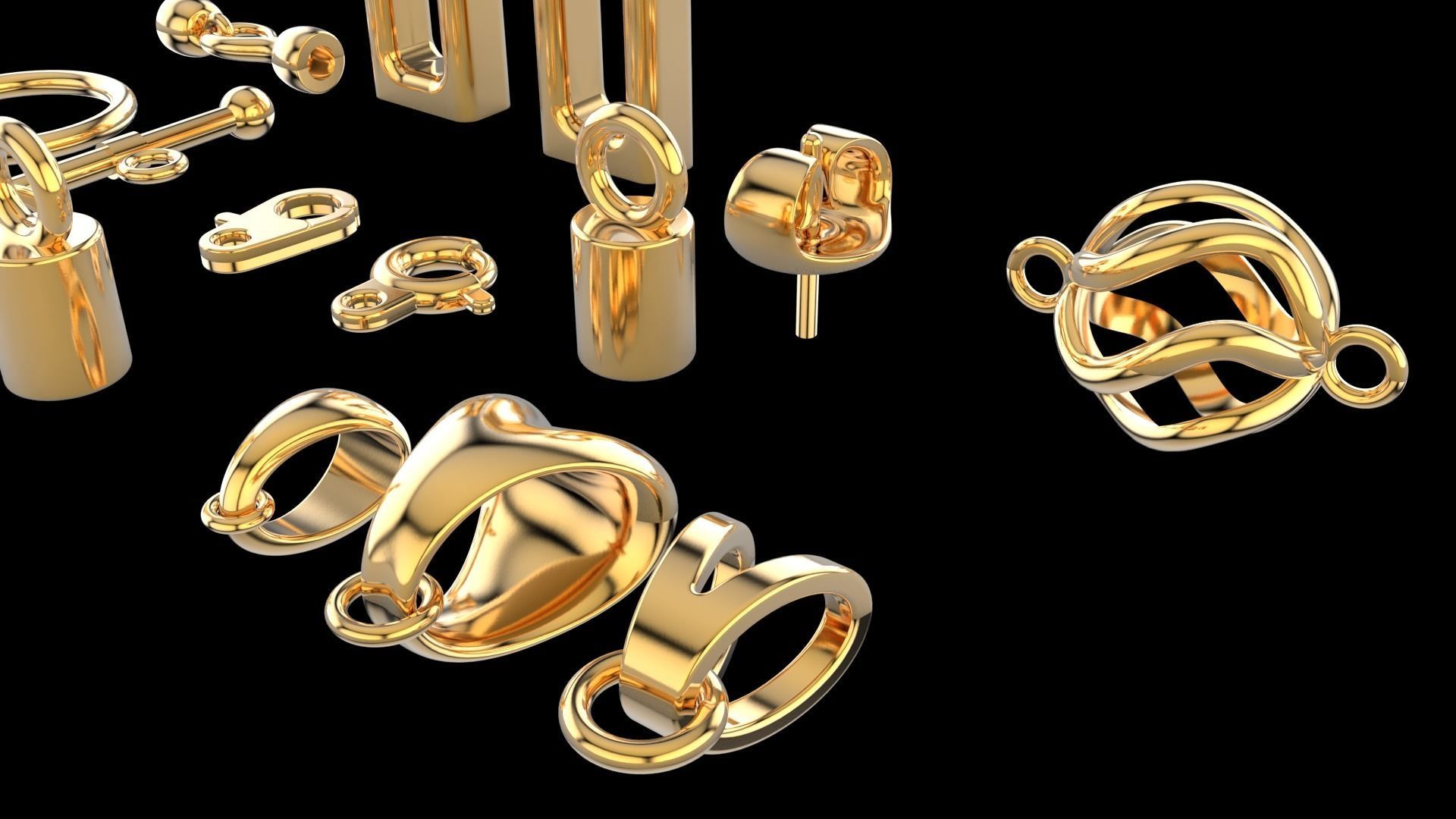 Hoops and backs  3D print model_3