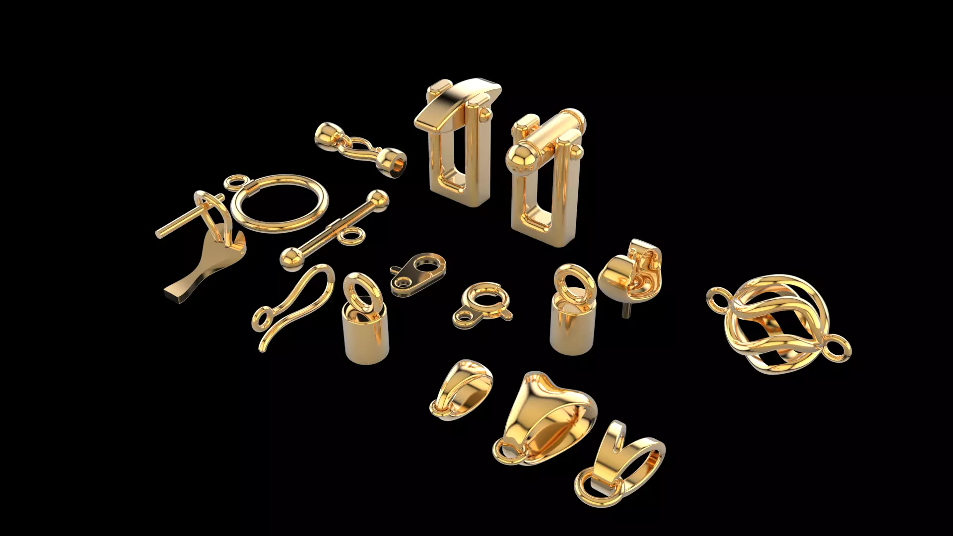 Hoops and backs  3D print model_0